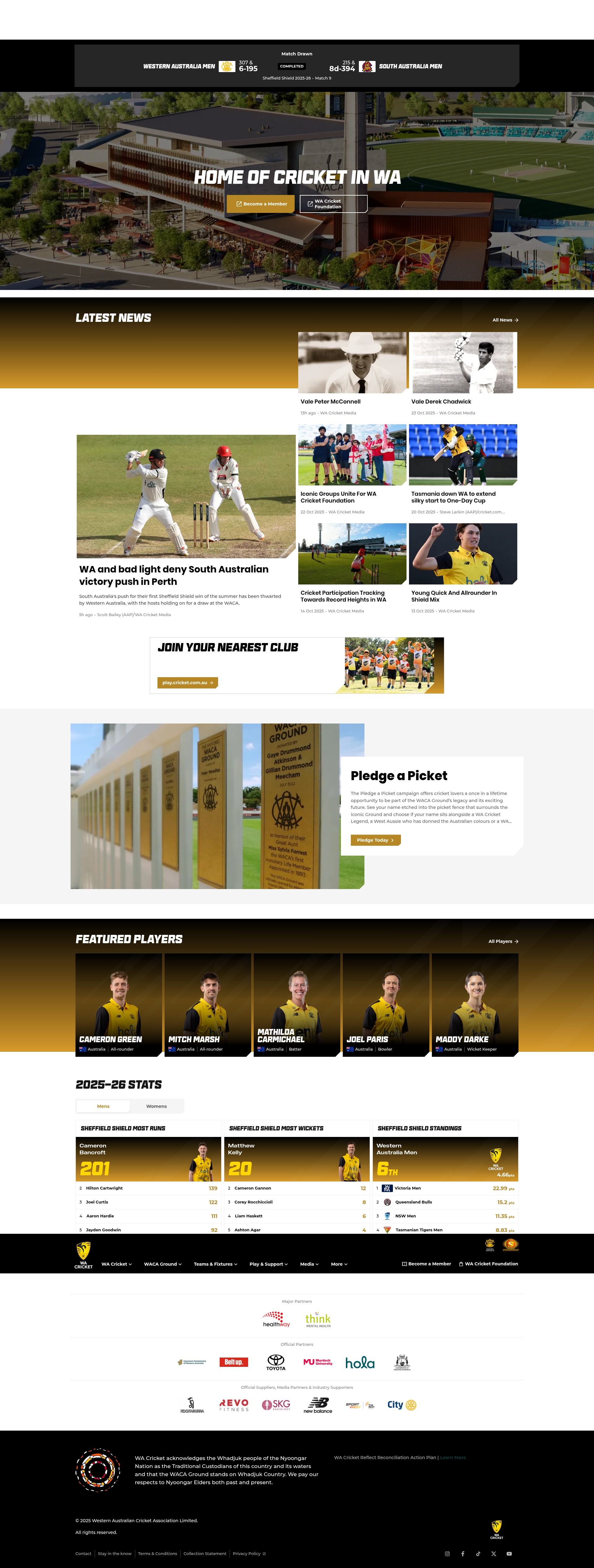 Screenshot of waca.com.au