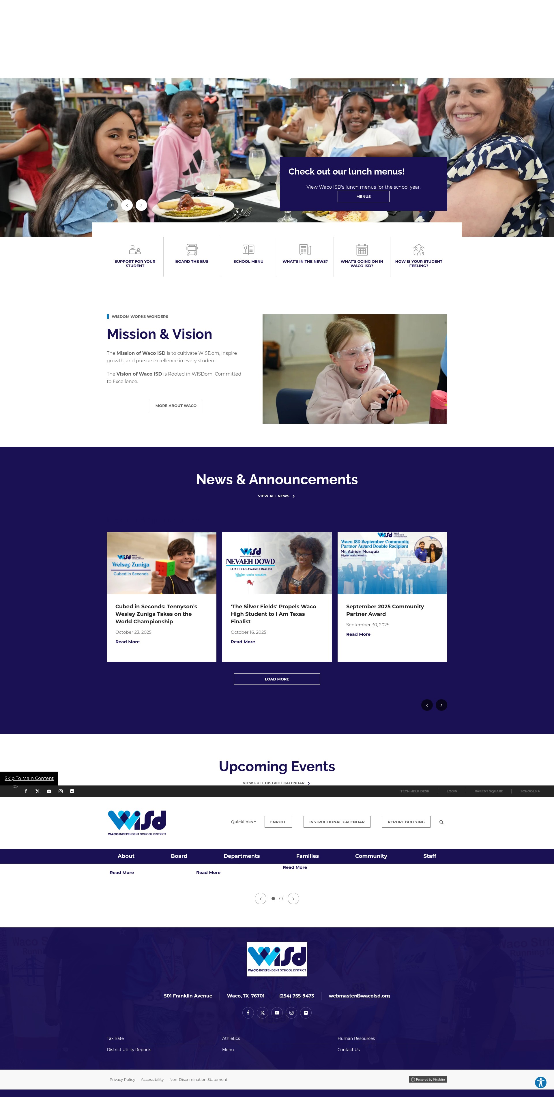 Screenshot of wacoisd.org