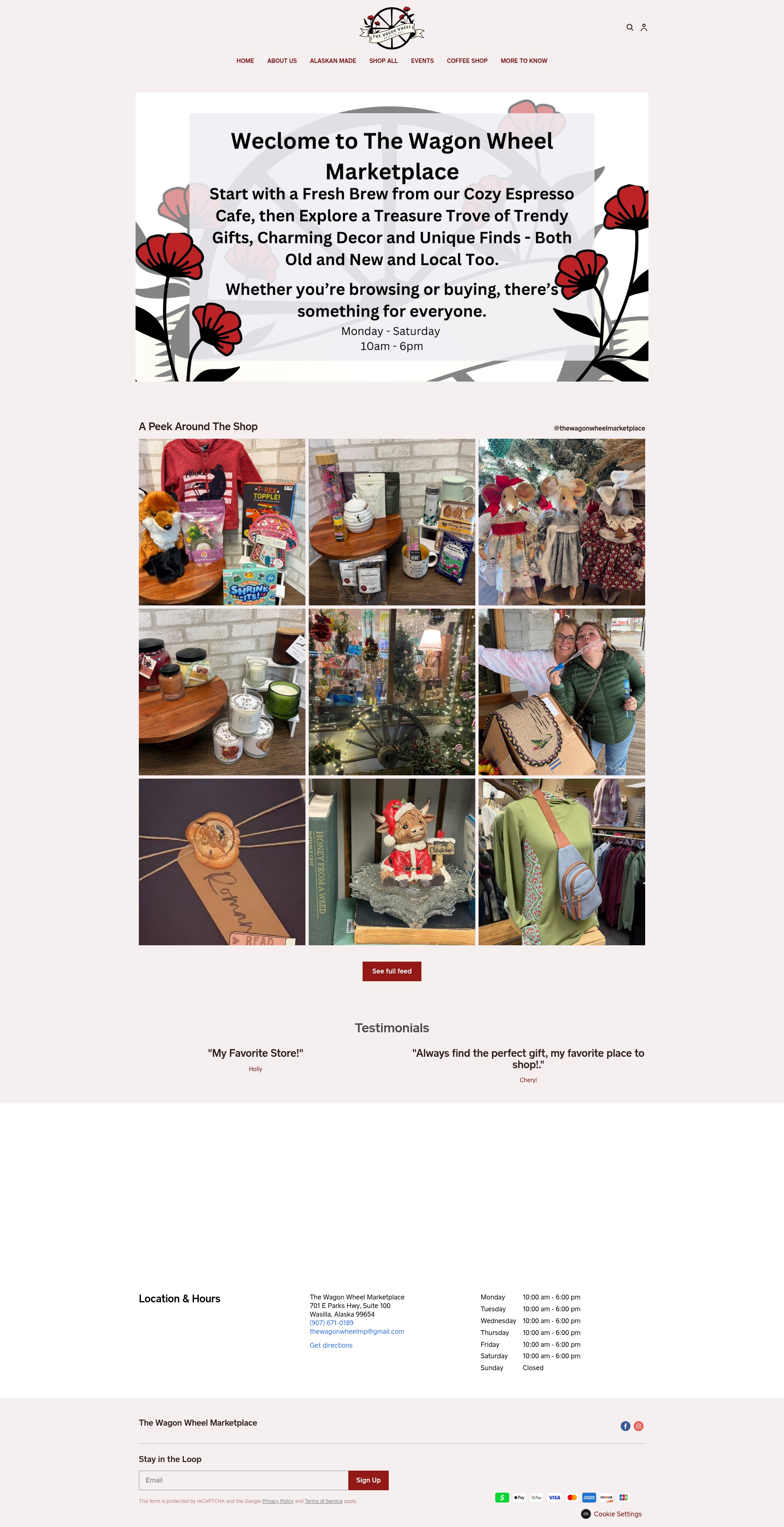 Screenshot of wagonwheelmarketplace.com