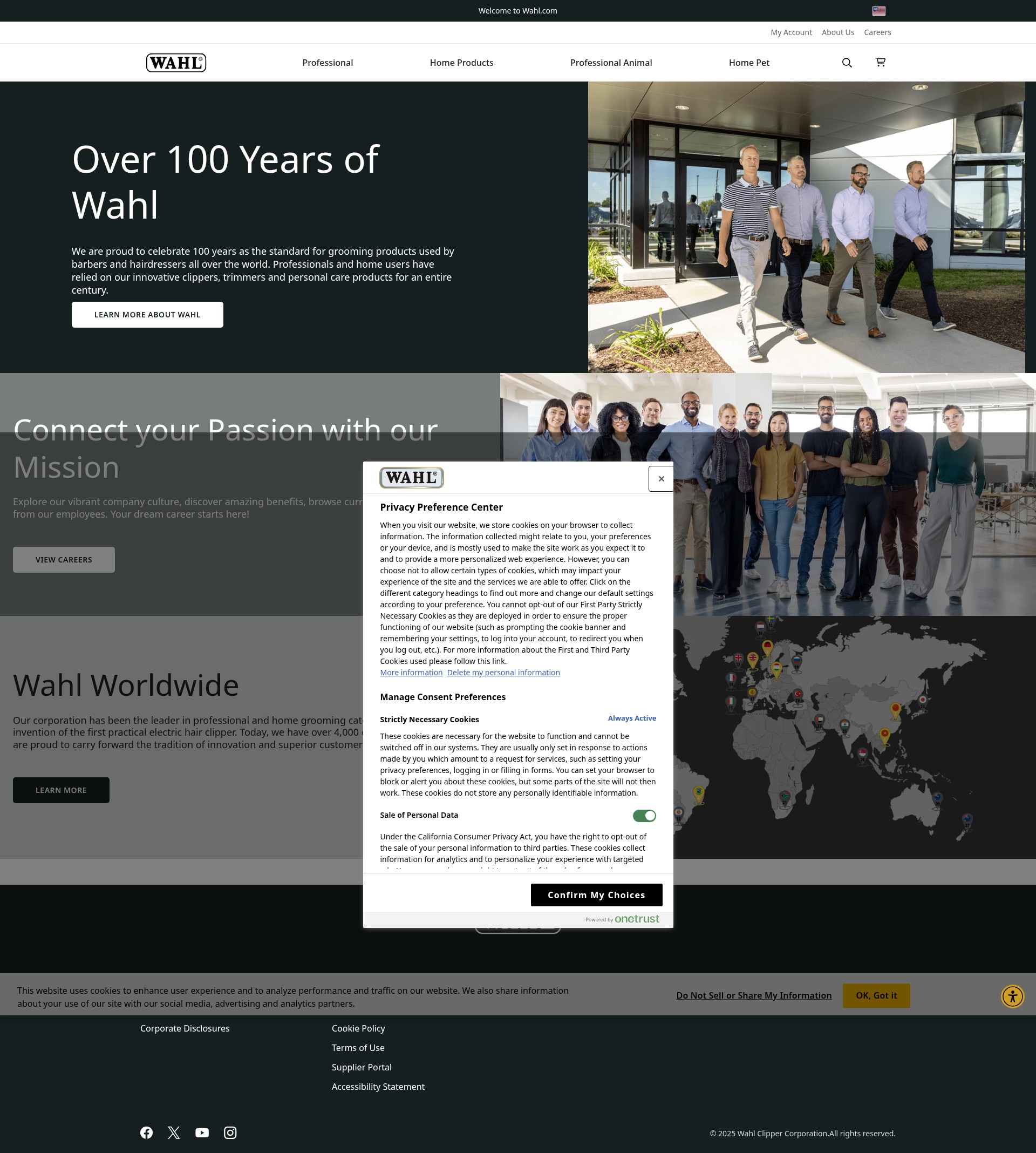 Screenshot of wahl.com