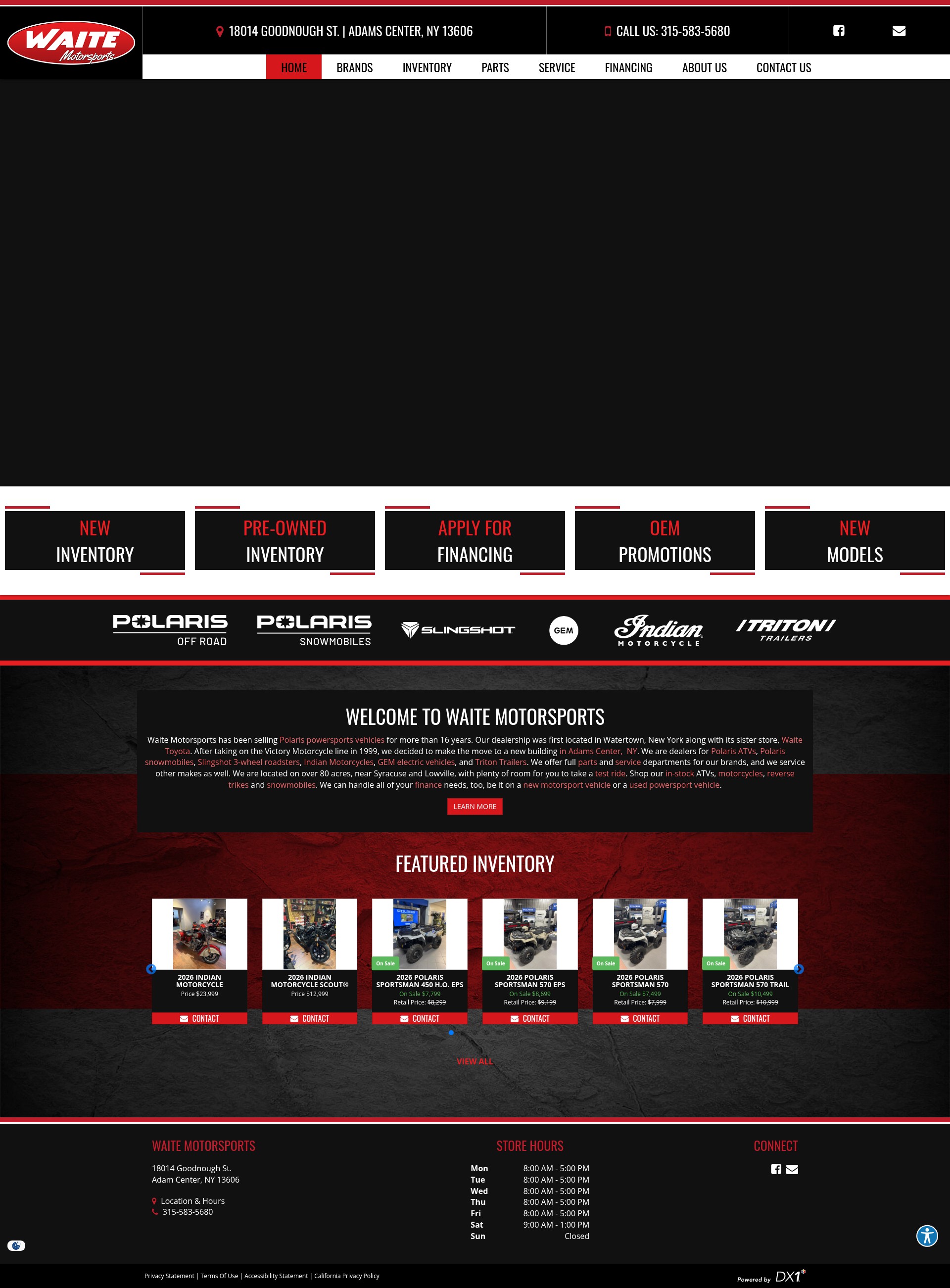 Screenshot of waitemotorsports.com