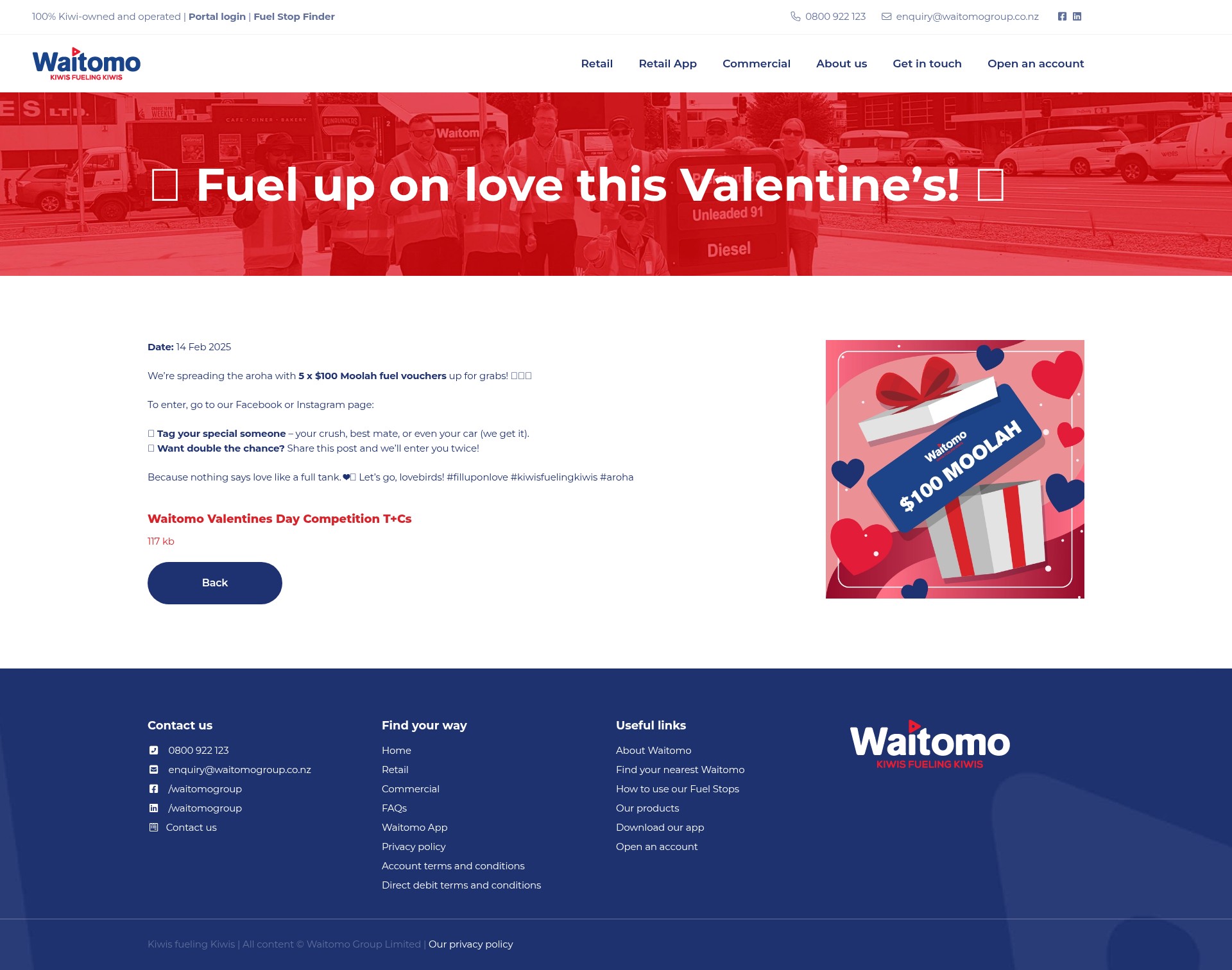 Screenshot of waitomogroup.co.nz