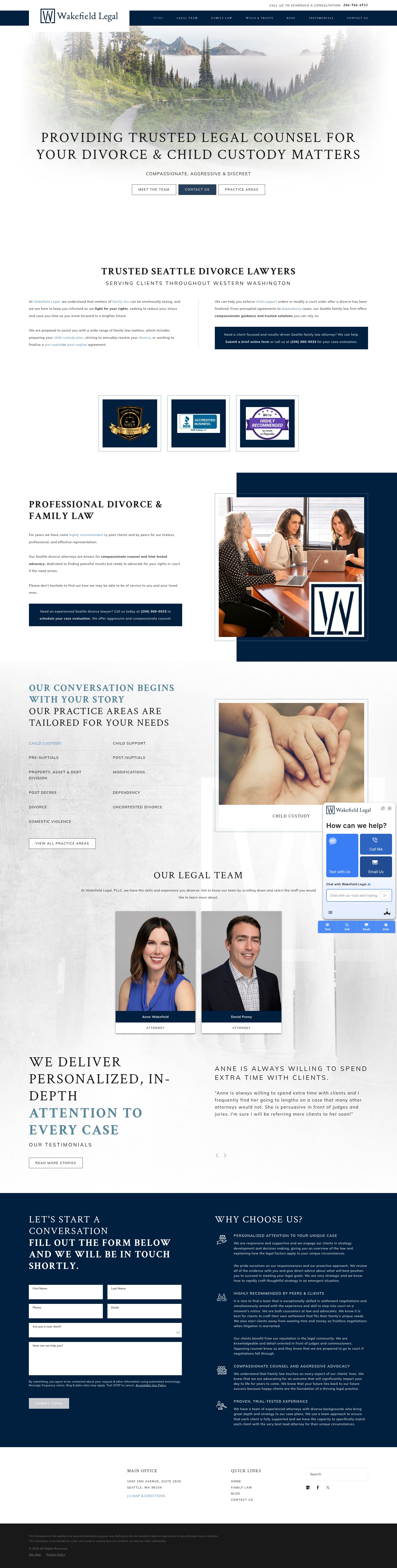 Screenshot of wakefieldlegal.com