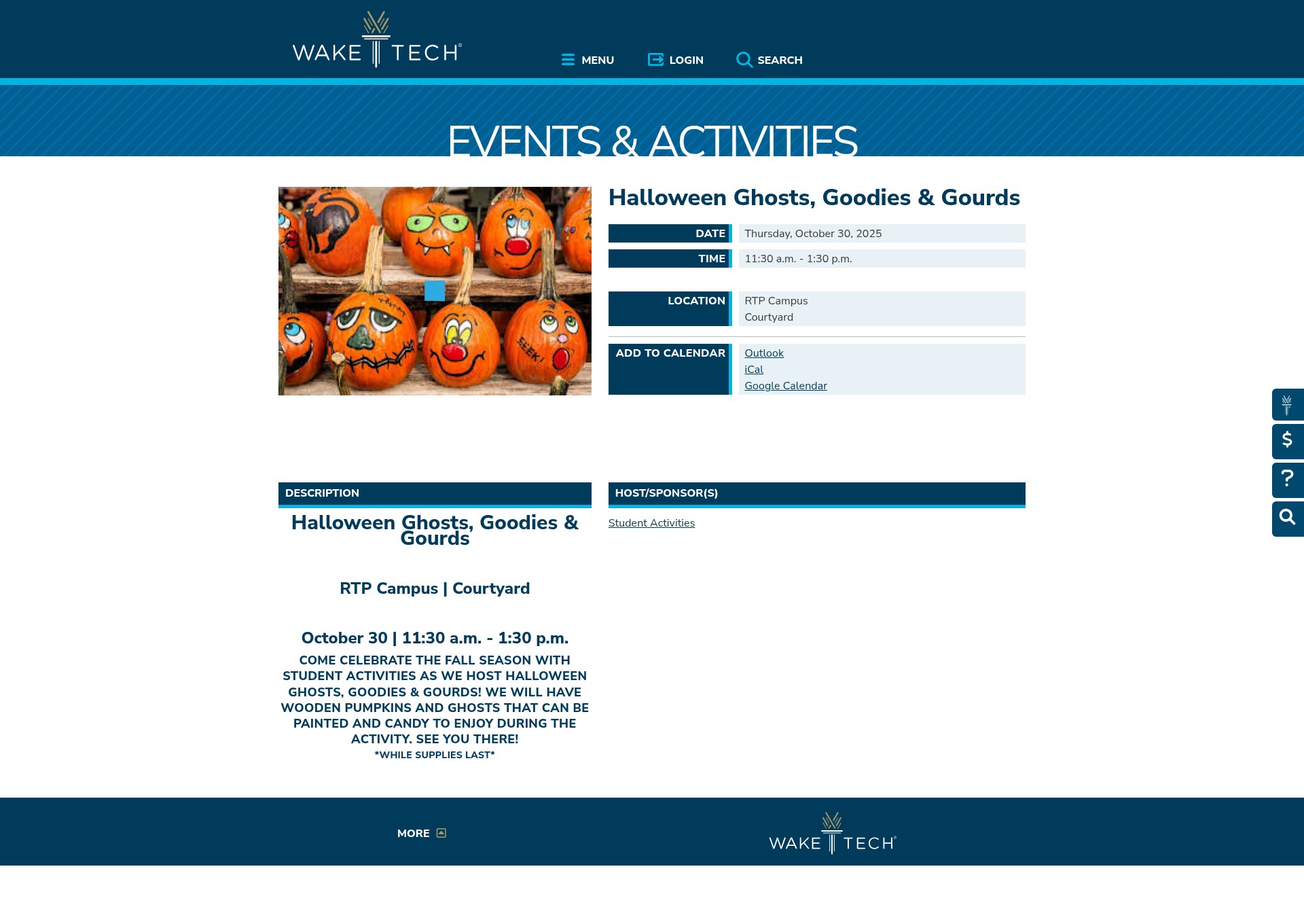 Screenshot of waketech.edu