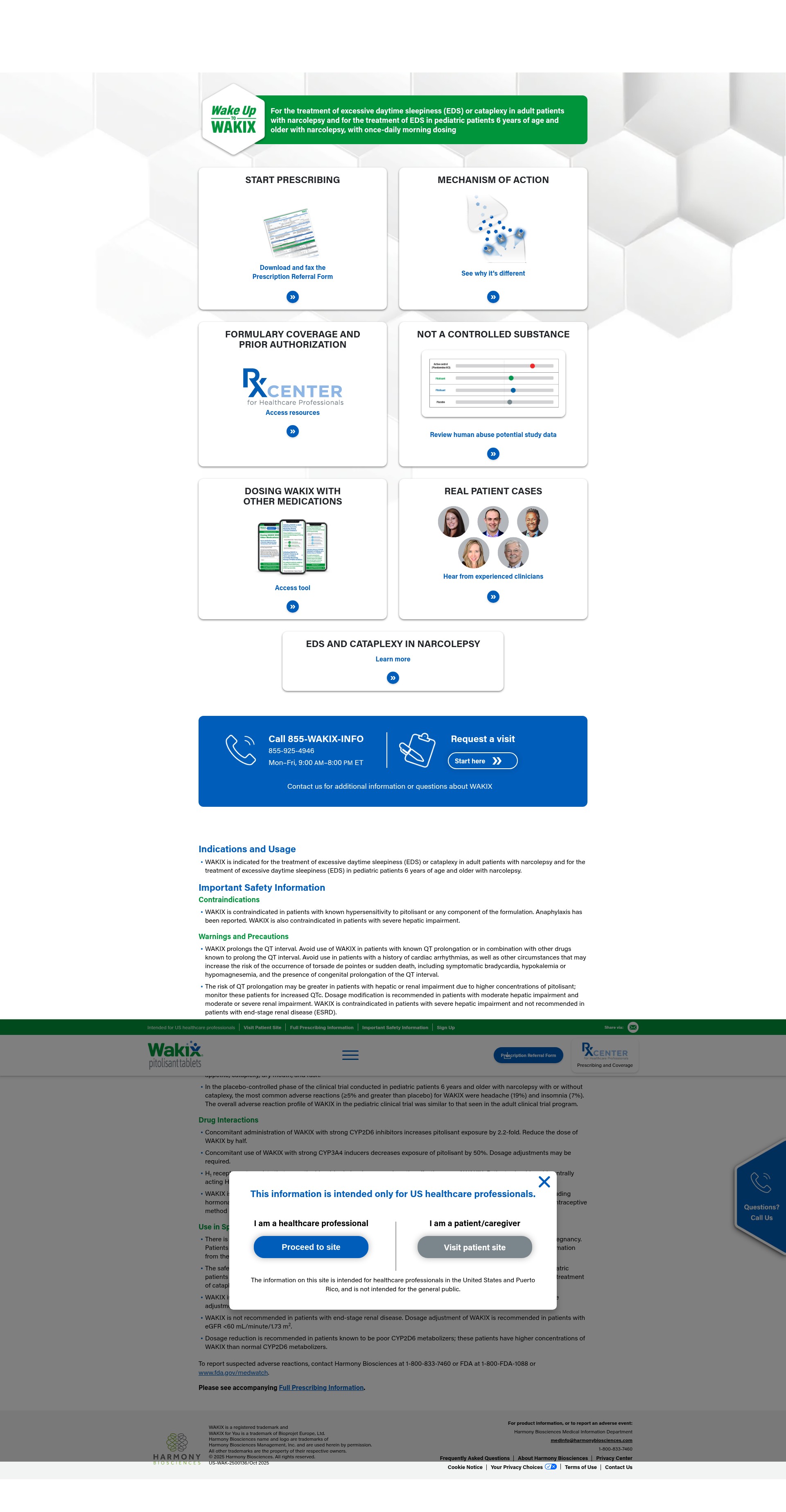 Screenshot of wakixhcp.com