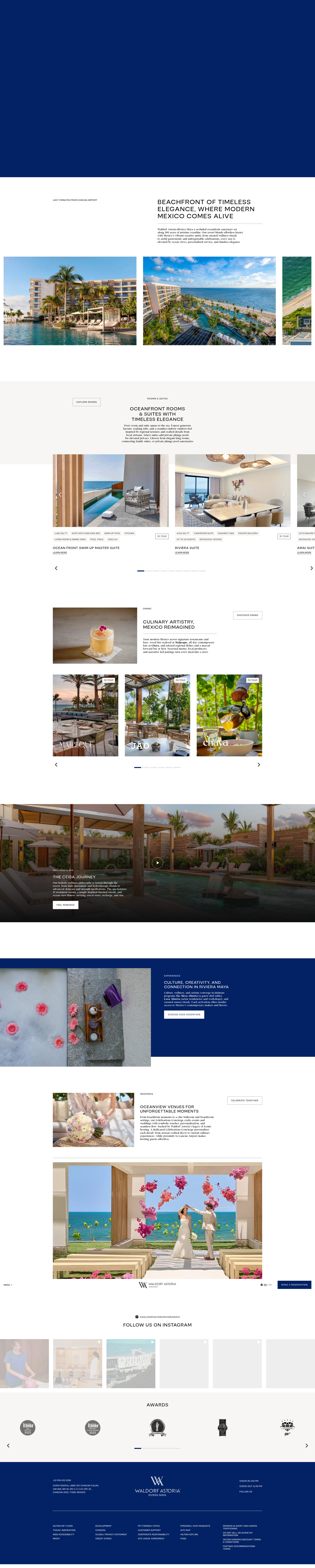 Screenshot of waldorfastoria-rivieramaya.com