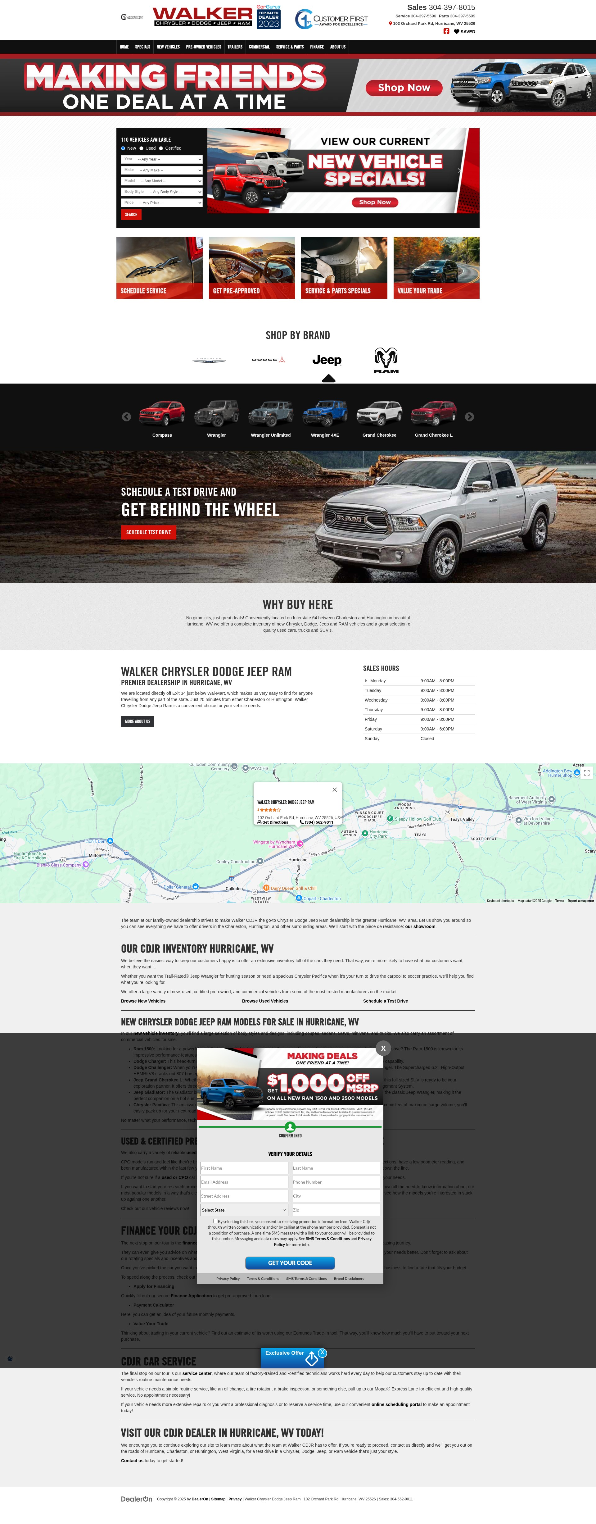 Screenshot of walkercdjrwv.com