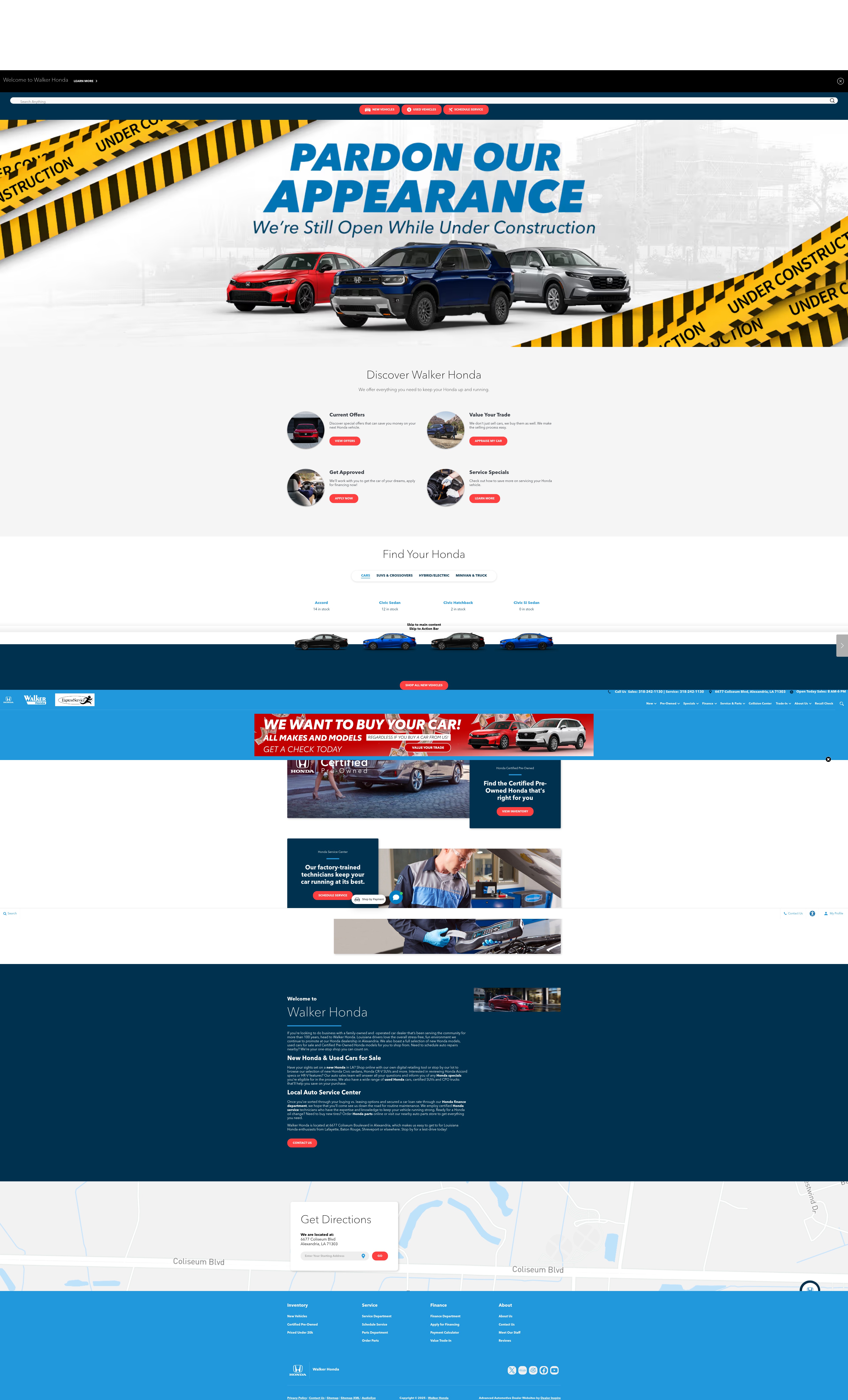 Screenshot of walkerhonda.com