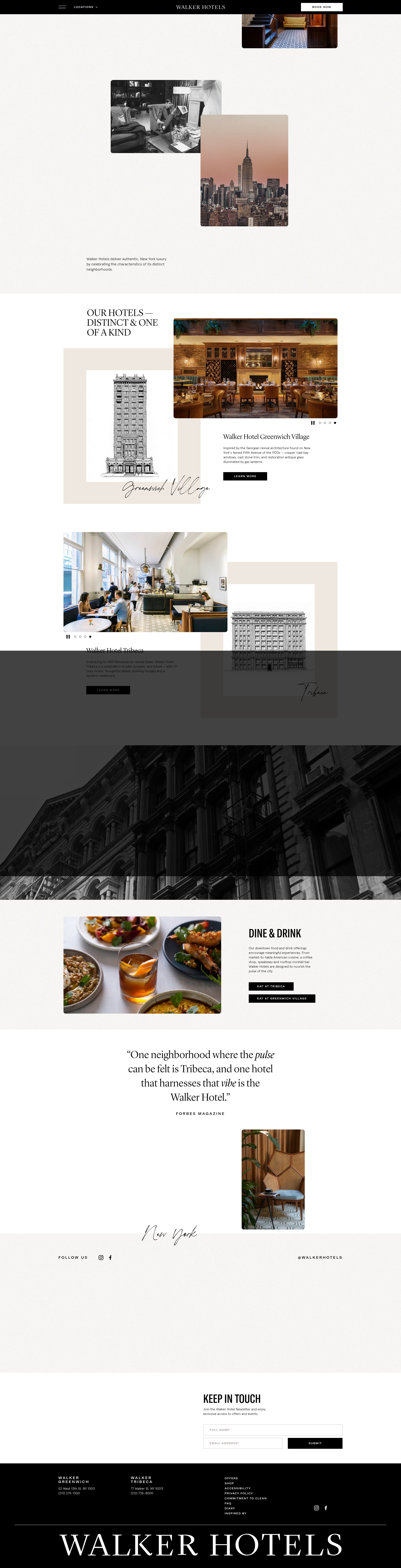 Screenshot of walkerhotels.com