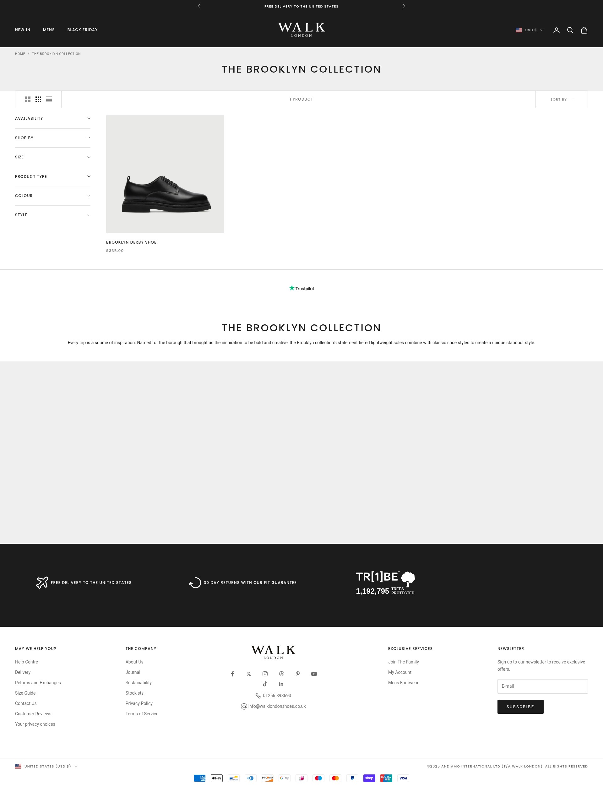 Screenshot of walklondonshoes.com