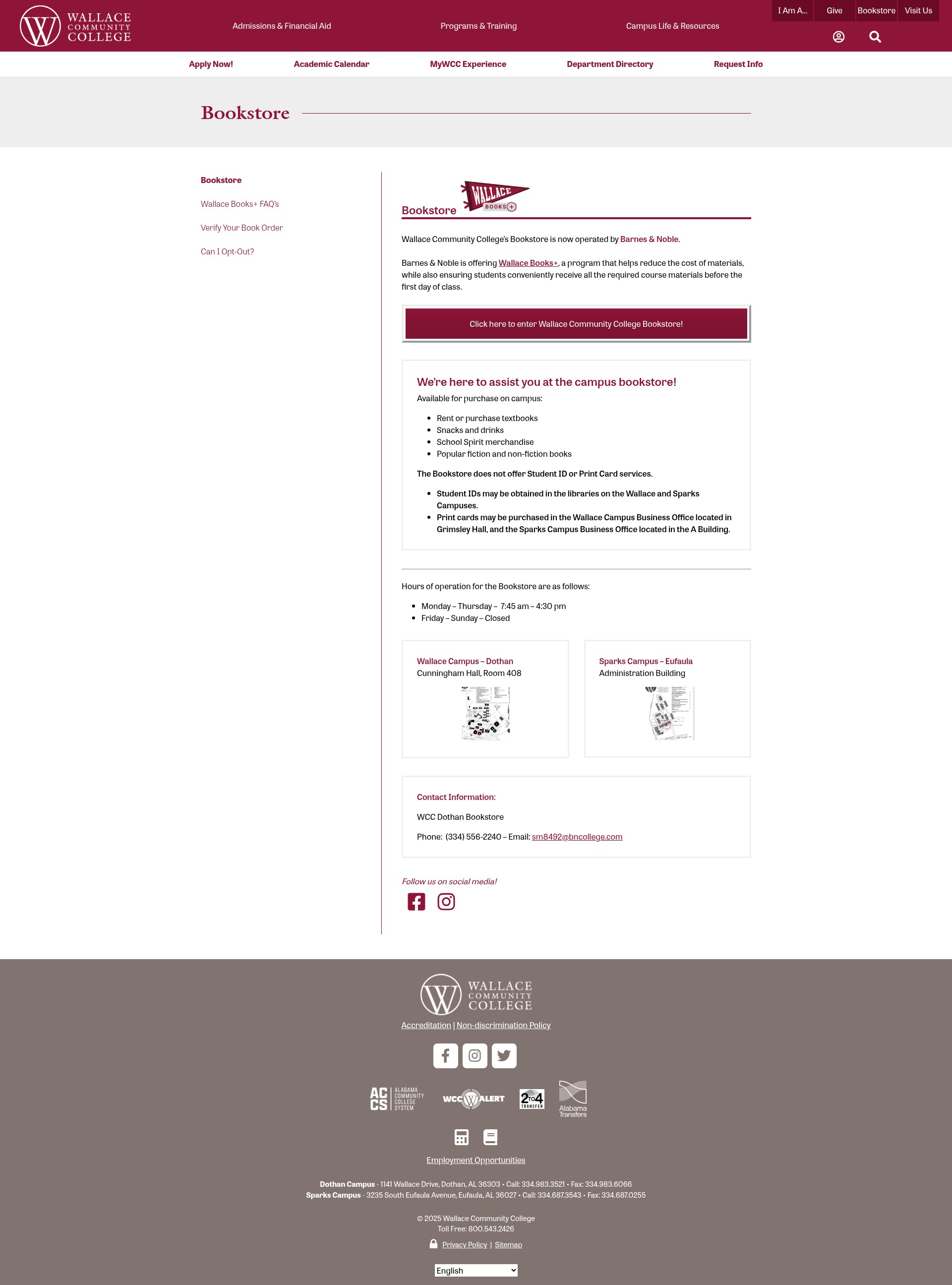 Screenshot of wallace.edu