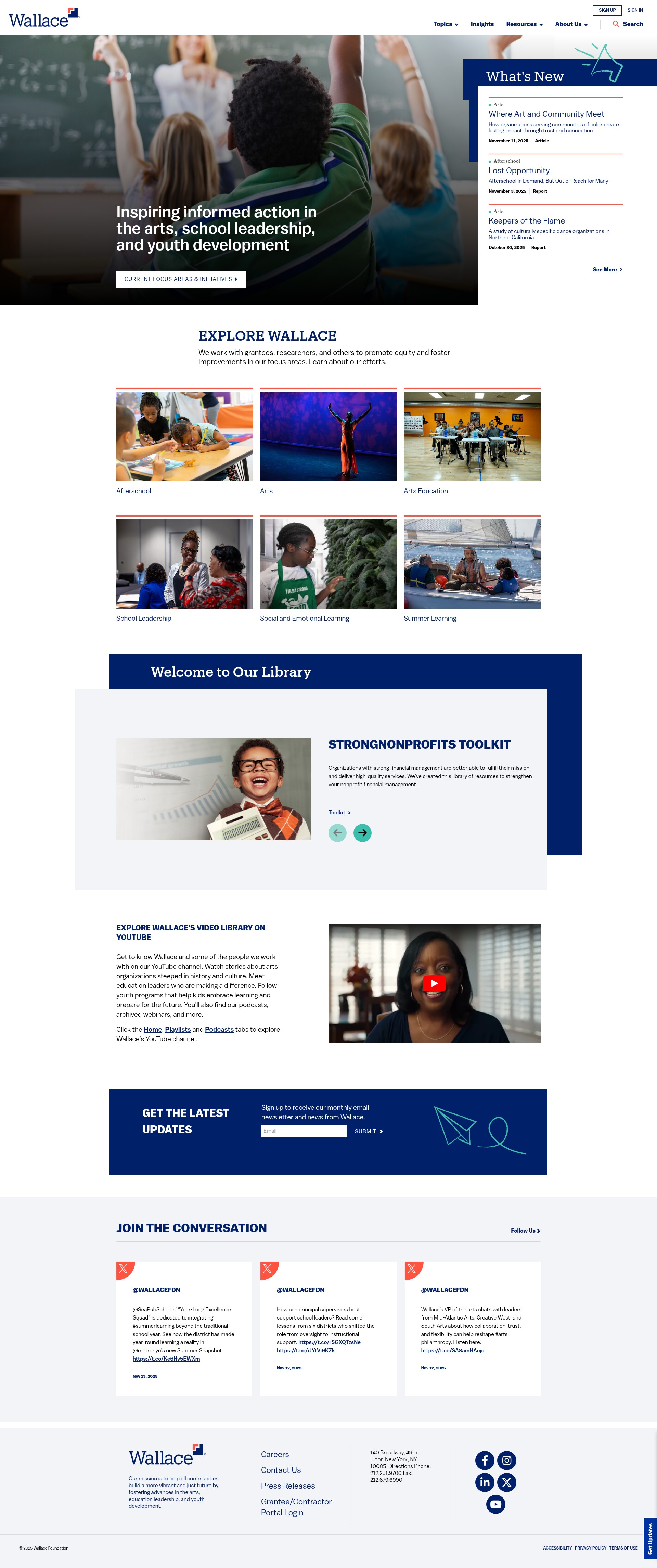 Screenshot of wallacefoundation.org