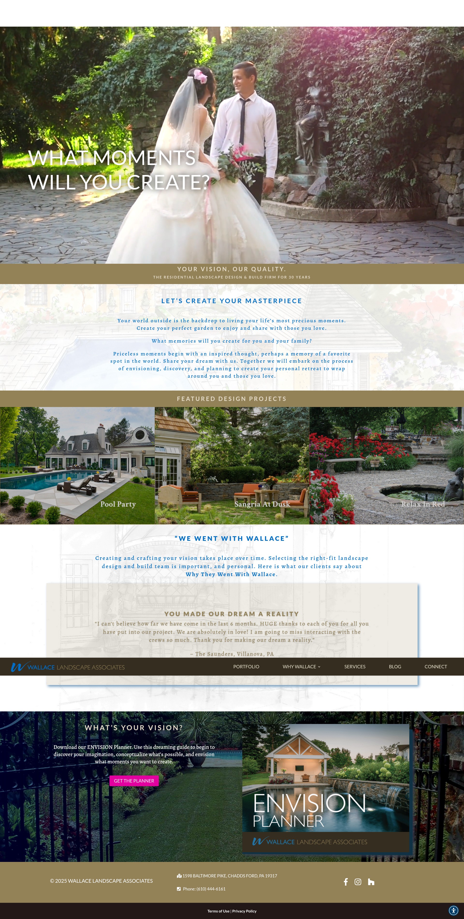 Screenshot of wallacelandscape.com