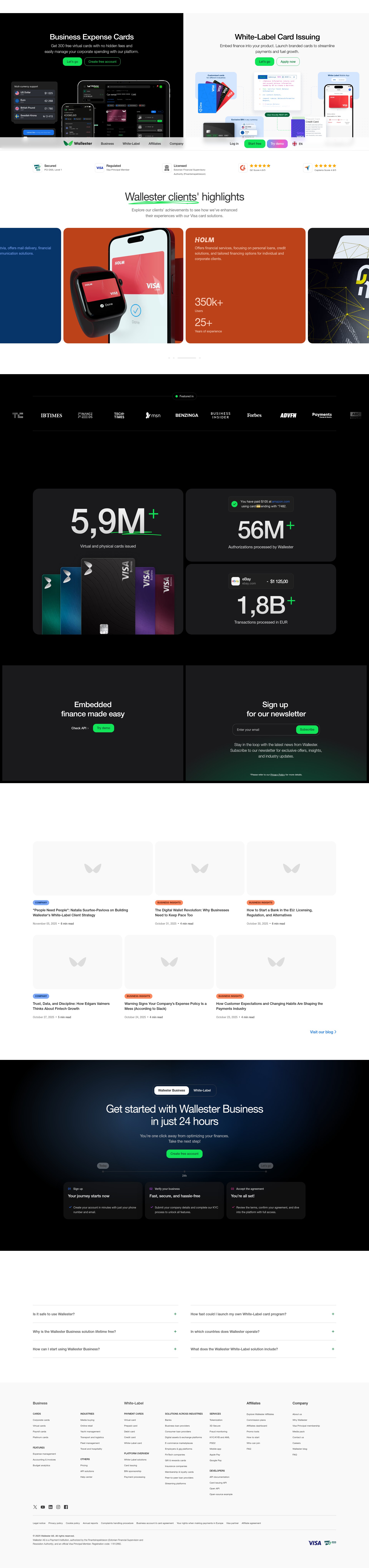 Screenshot of wallester.com