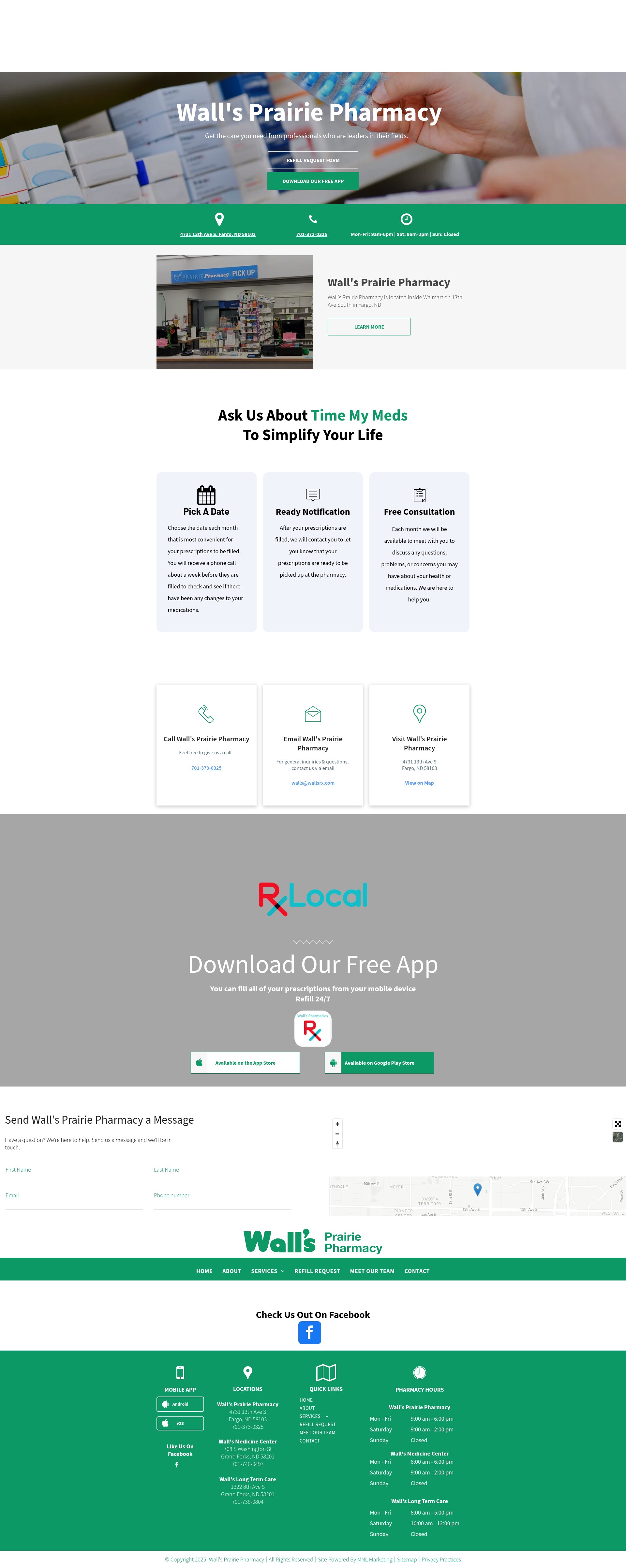 Screenshot of wallsprairiepharmacy.com
