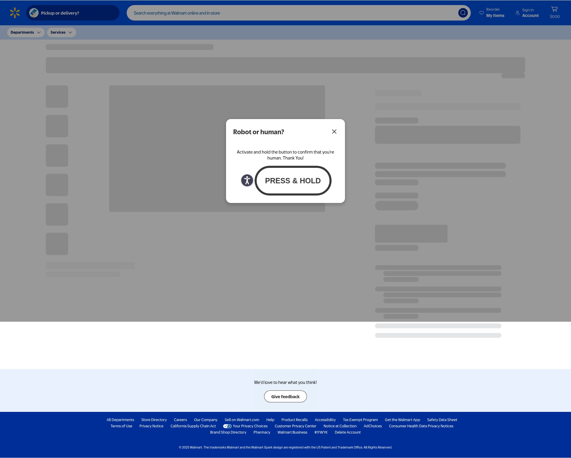 Screenshot of walmart.com