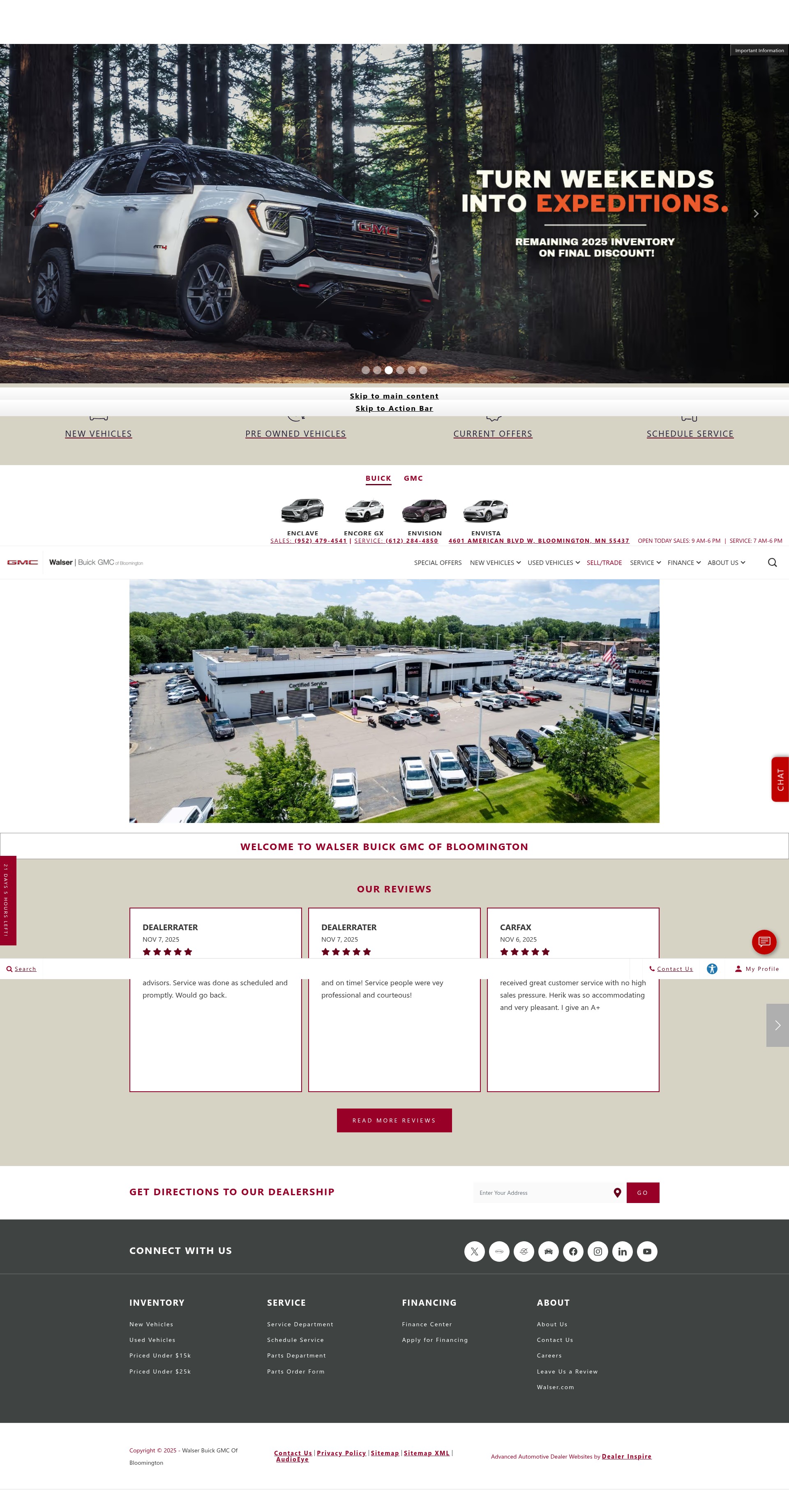 Screenshot of walserbuickgmc.com