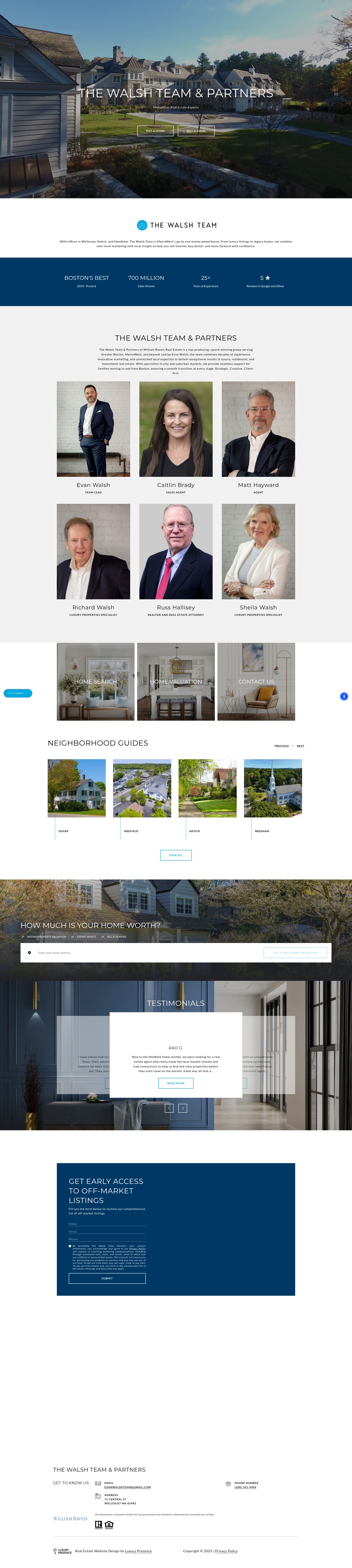 Screenshot of walshteam.com