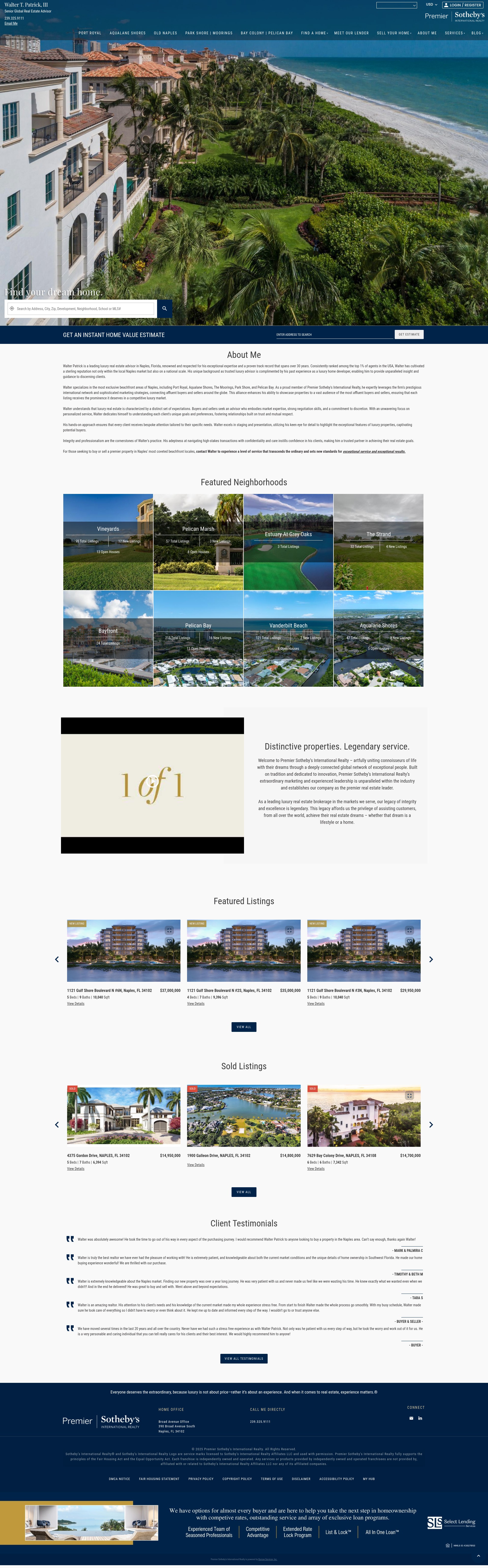Screenshot of walterpatrick.premiersothebysrealty.com