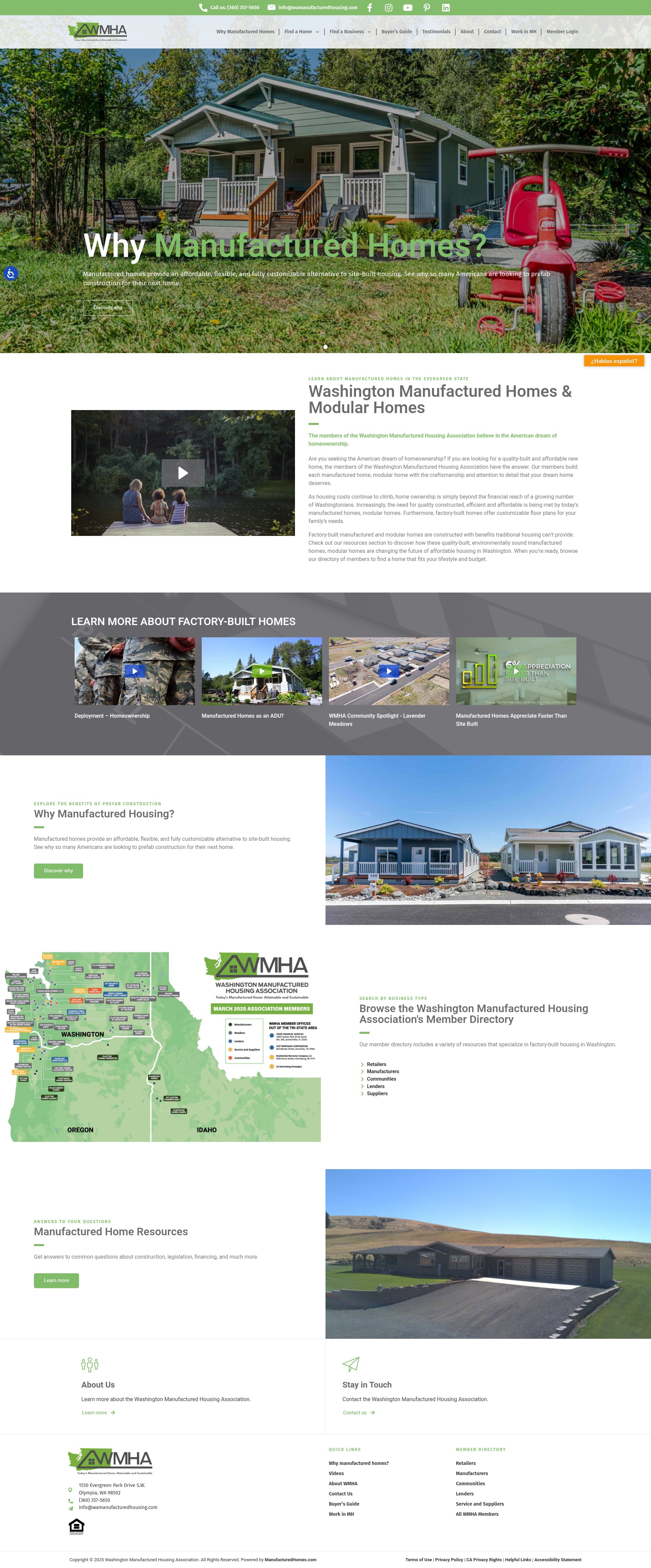 Screenshot of wamanufacturedhousing.com