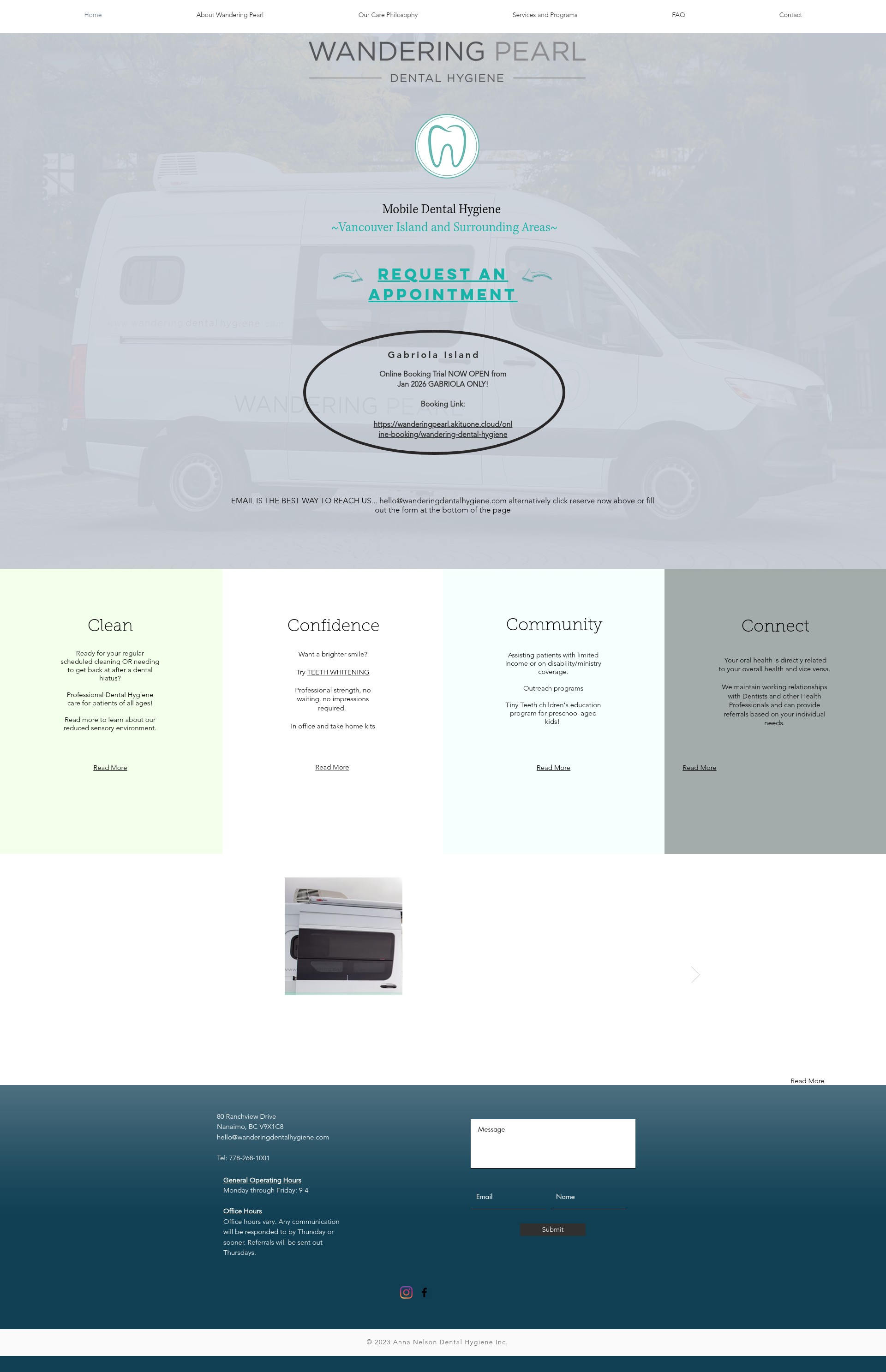 Screenshot of wanderingdentalhygiene.com