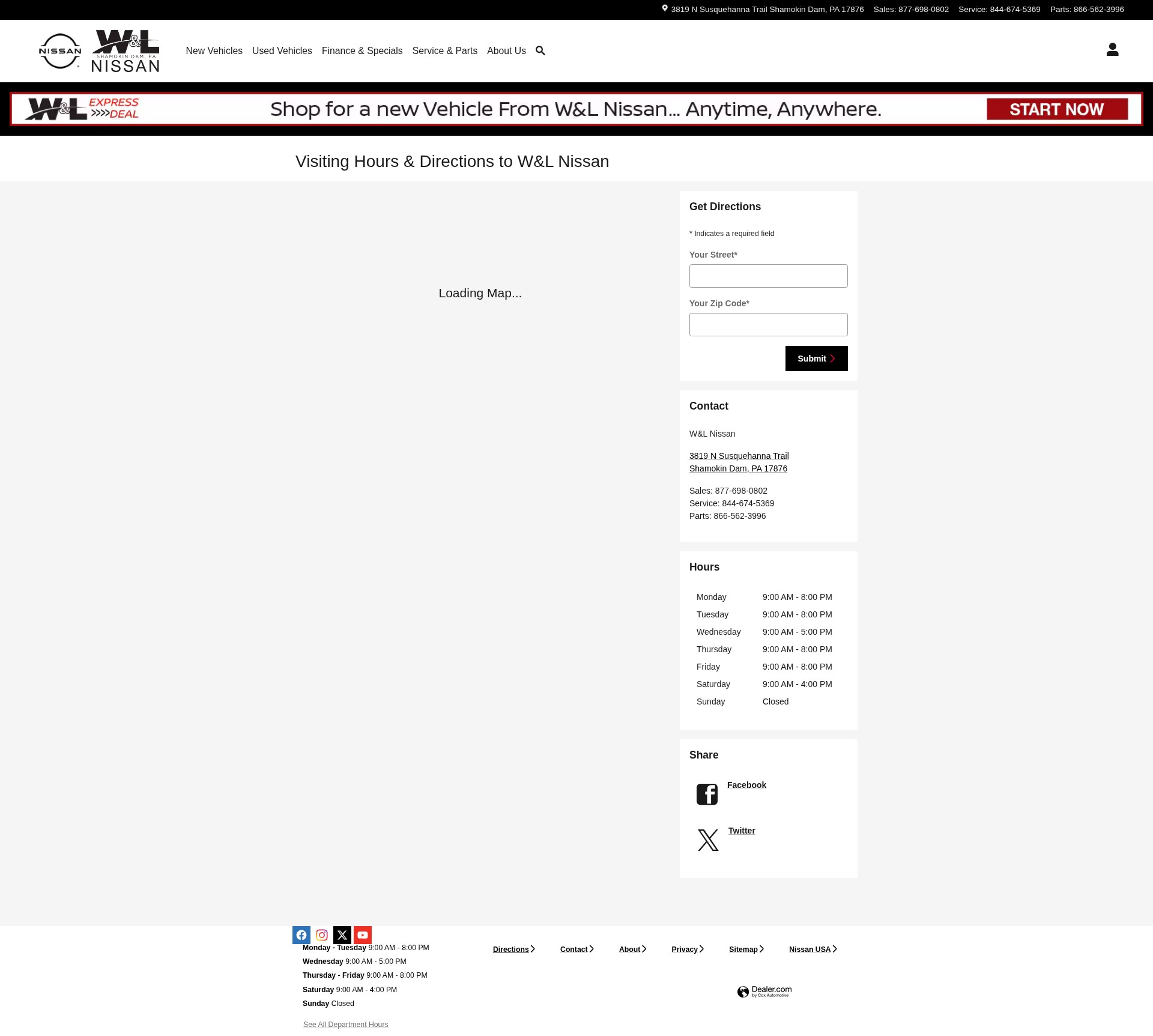 Screenshot of wandlnissan.com