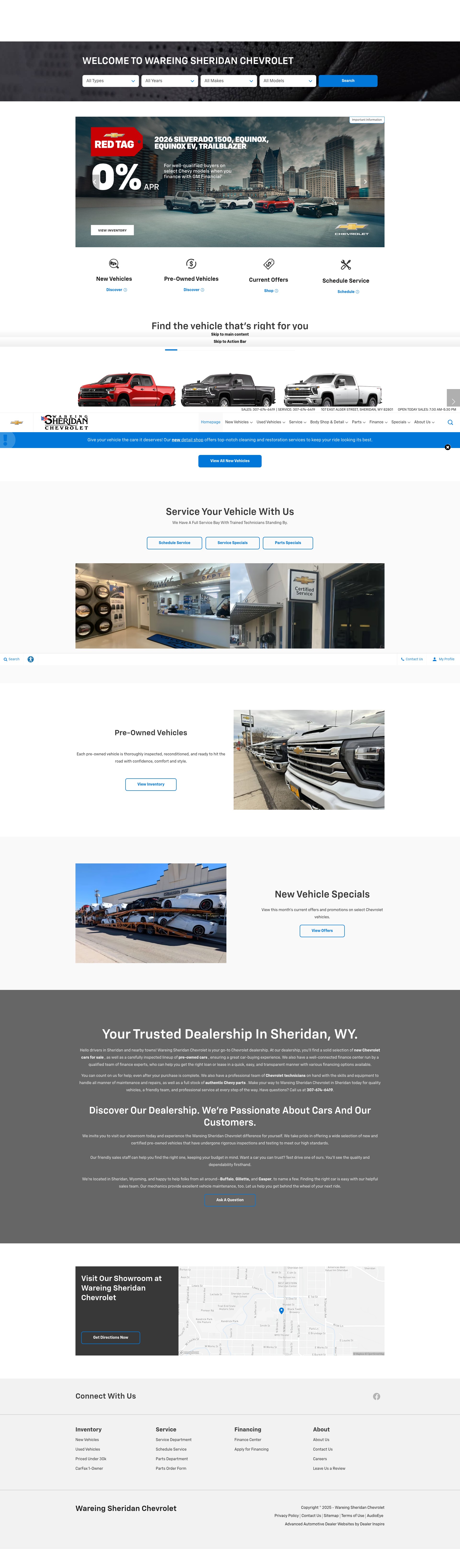 Screenshot of wareingsheridan.com