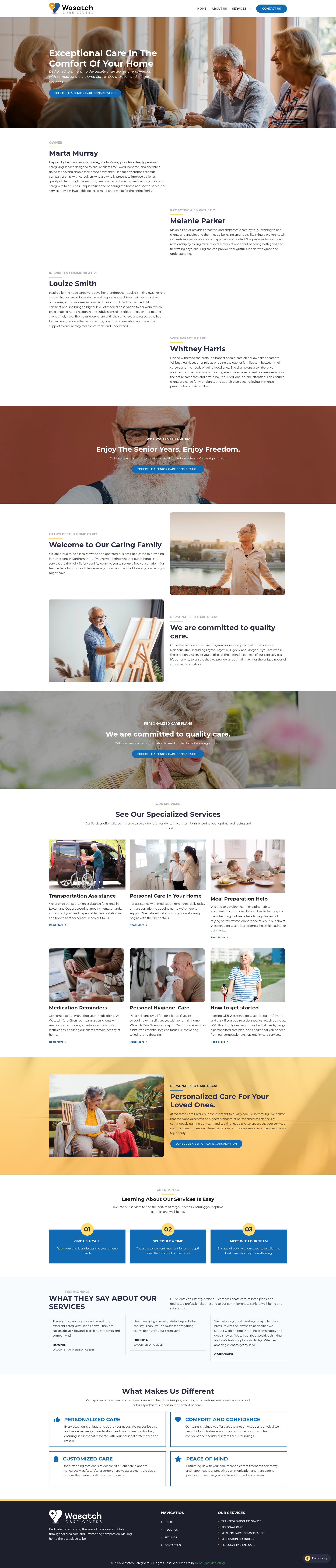 Screenshot of wasatchcaregivers.com