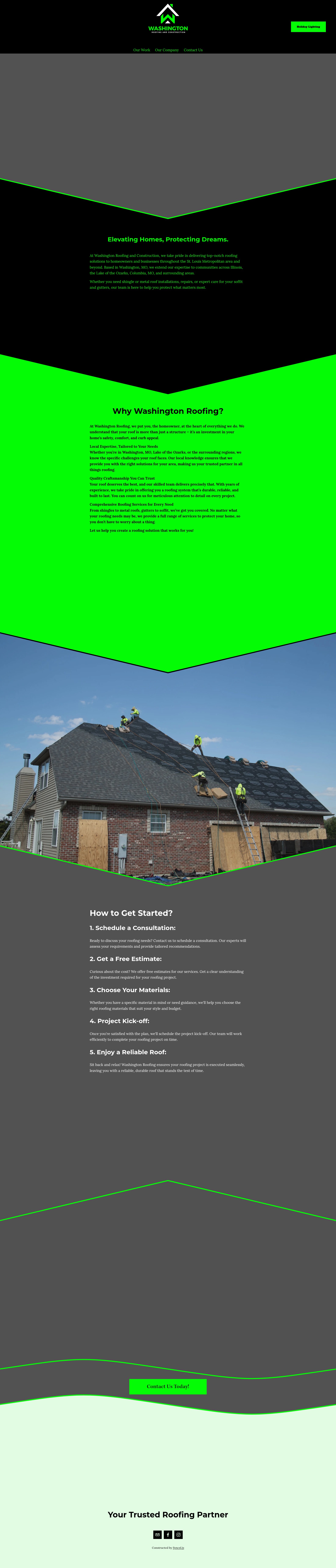 Screenshot of washingtonroof.com