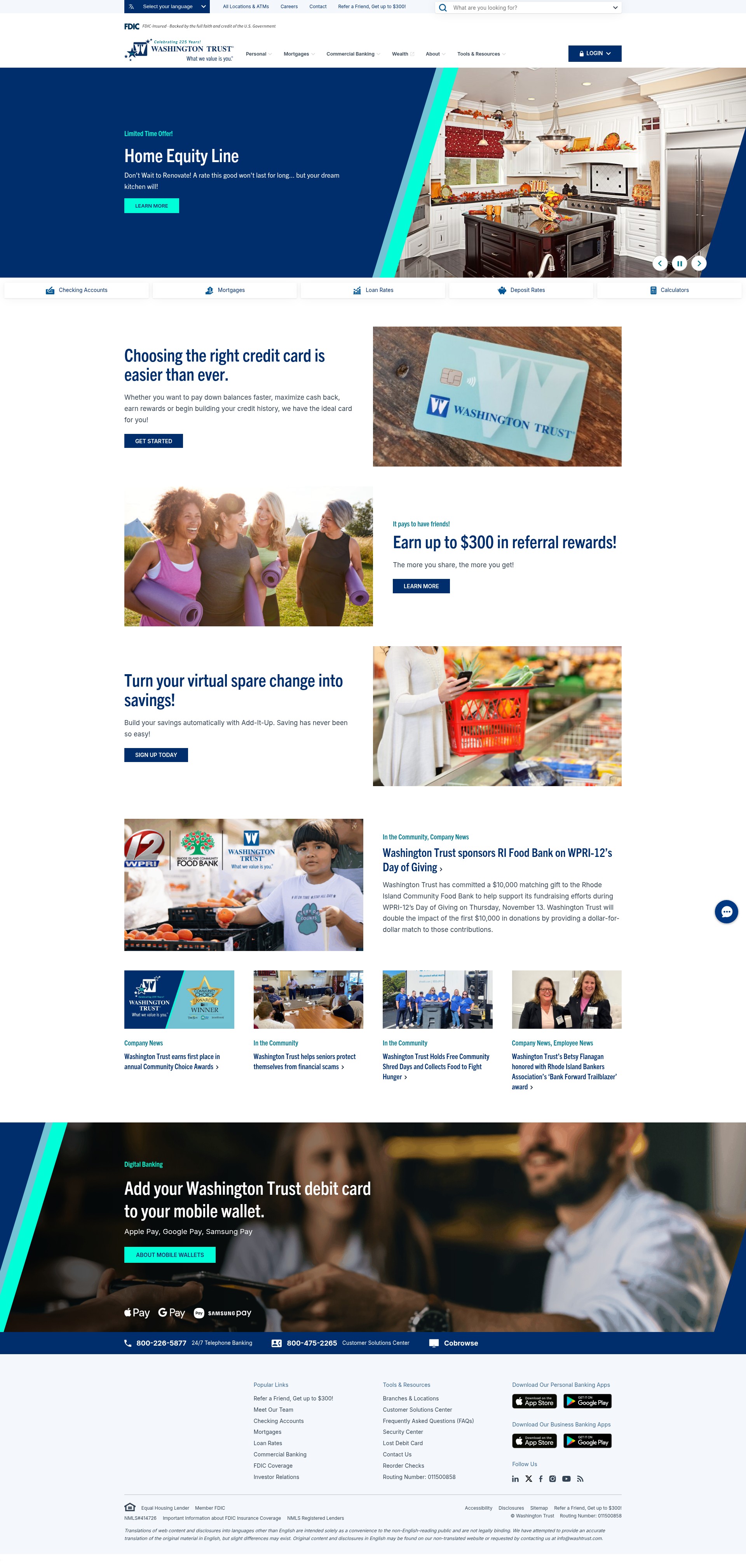 Screenshot of washtrust.com
