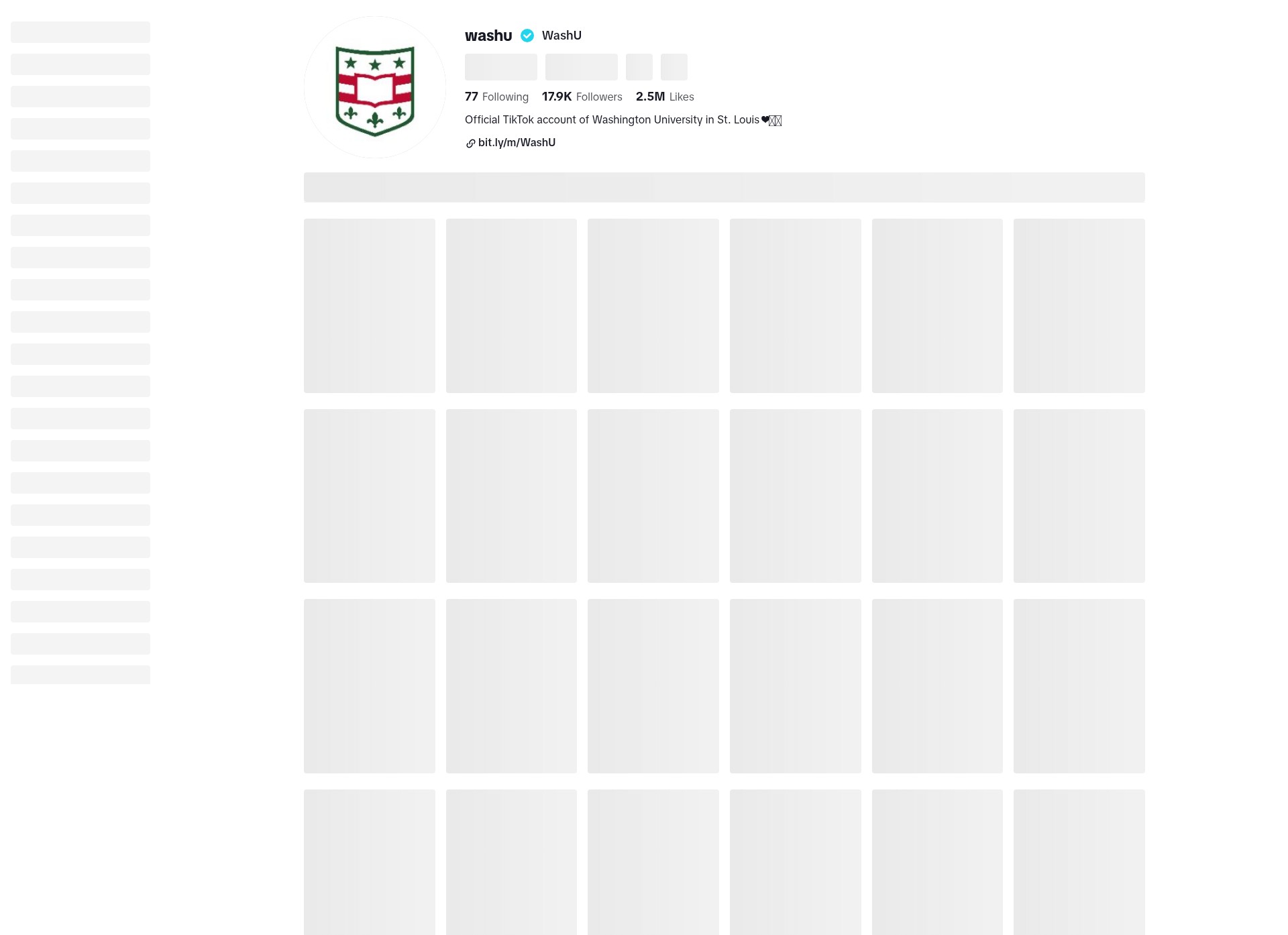 Screenshot of washu.edu