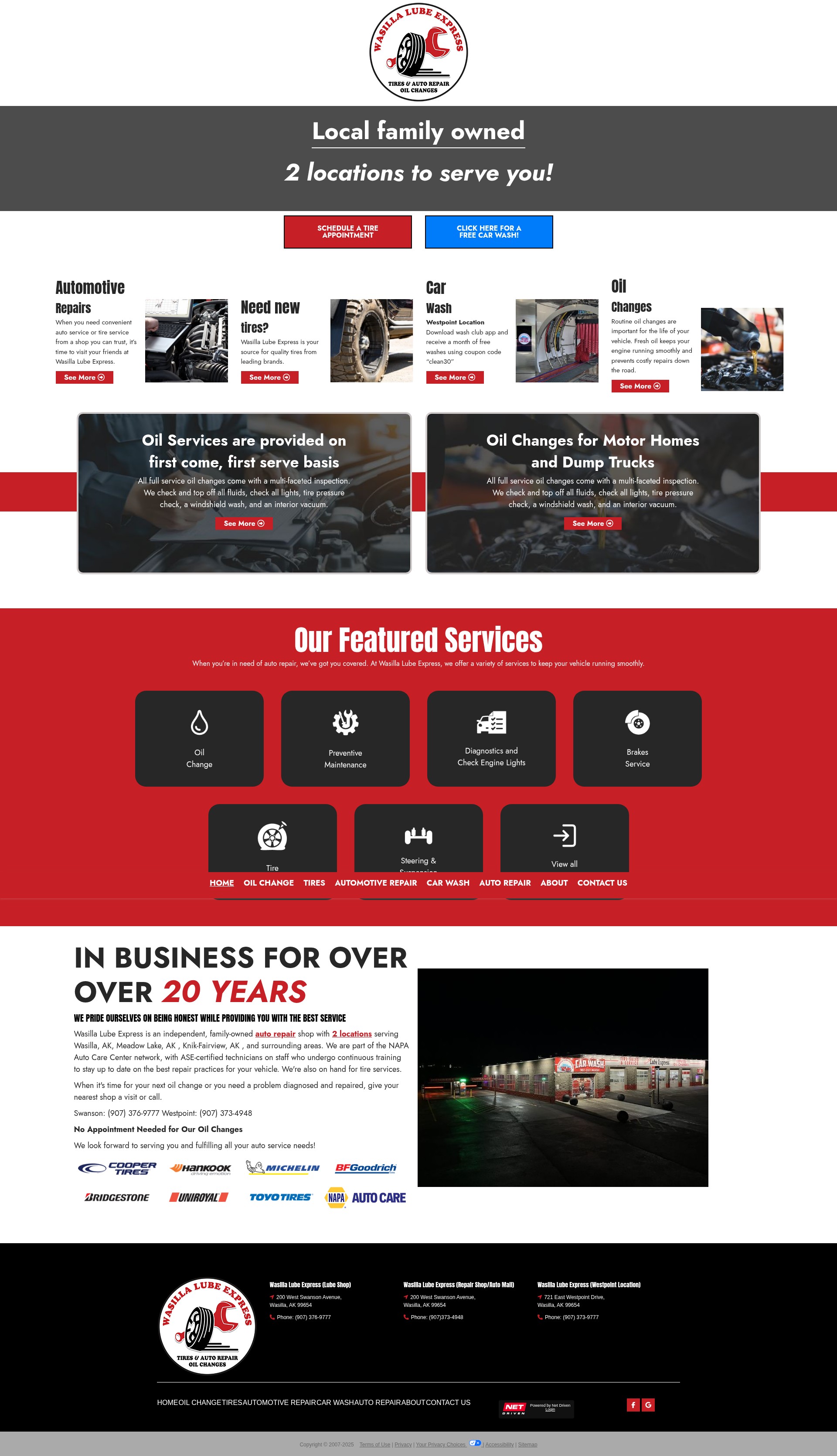 Screenshot of wasillalubeexpress.com
