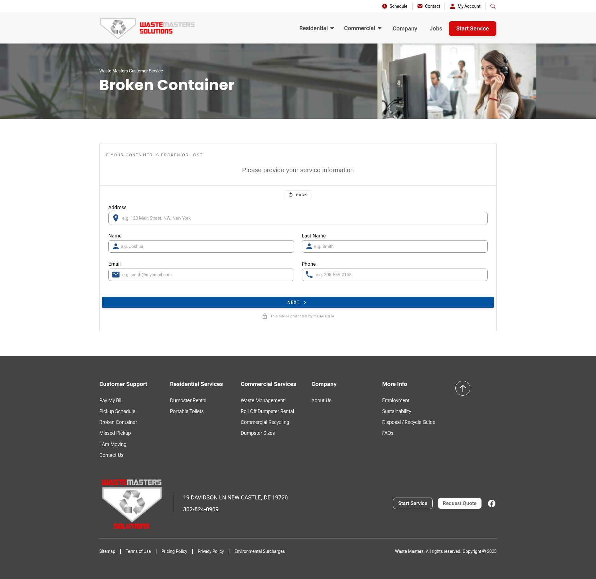 Screenshot of wastemasters.com