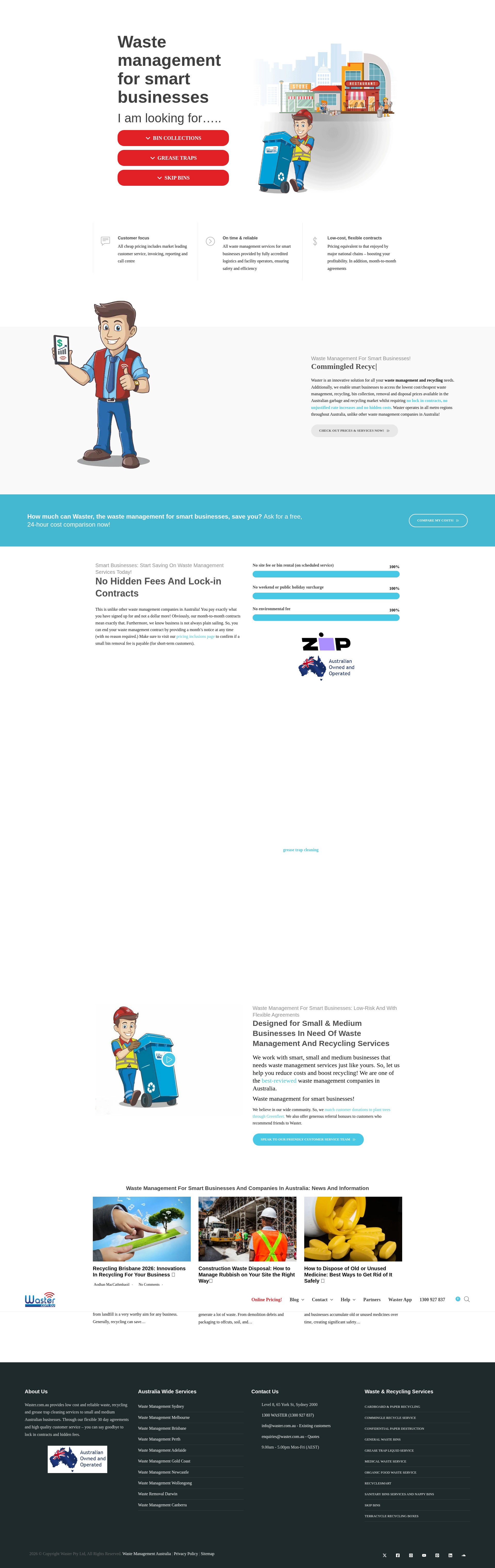 Screenshot of waster.com.au