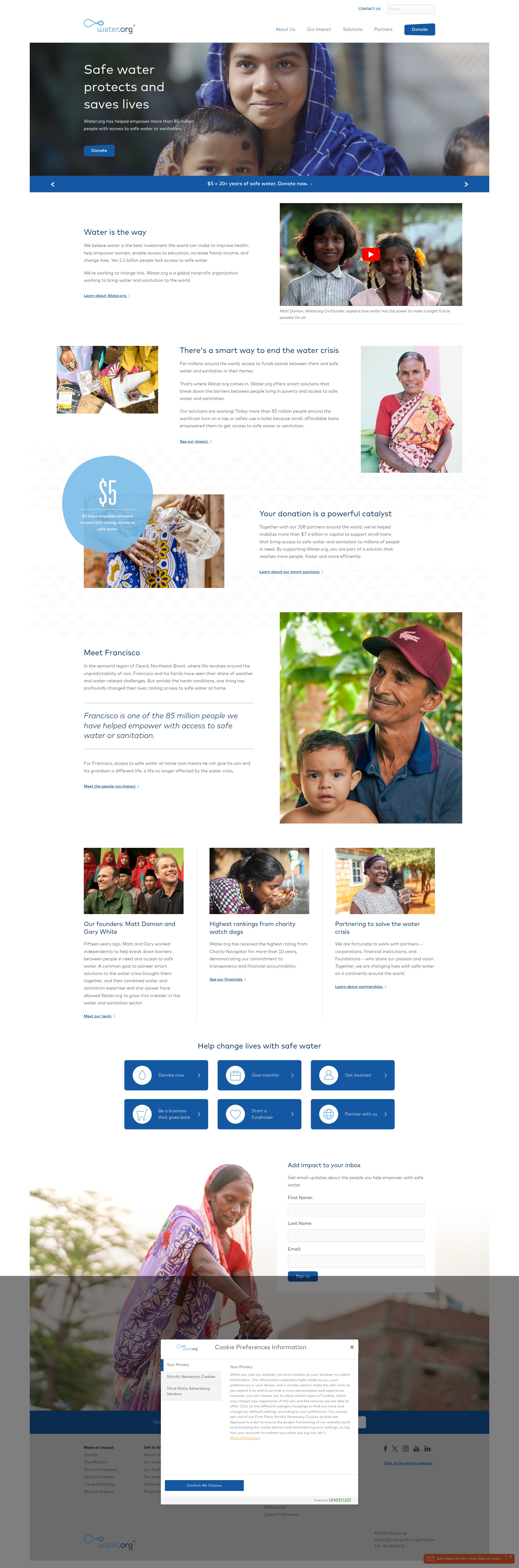 Screenshot of water.org