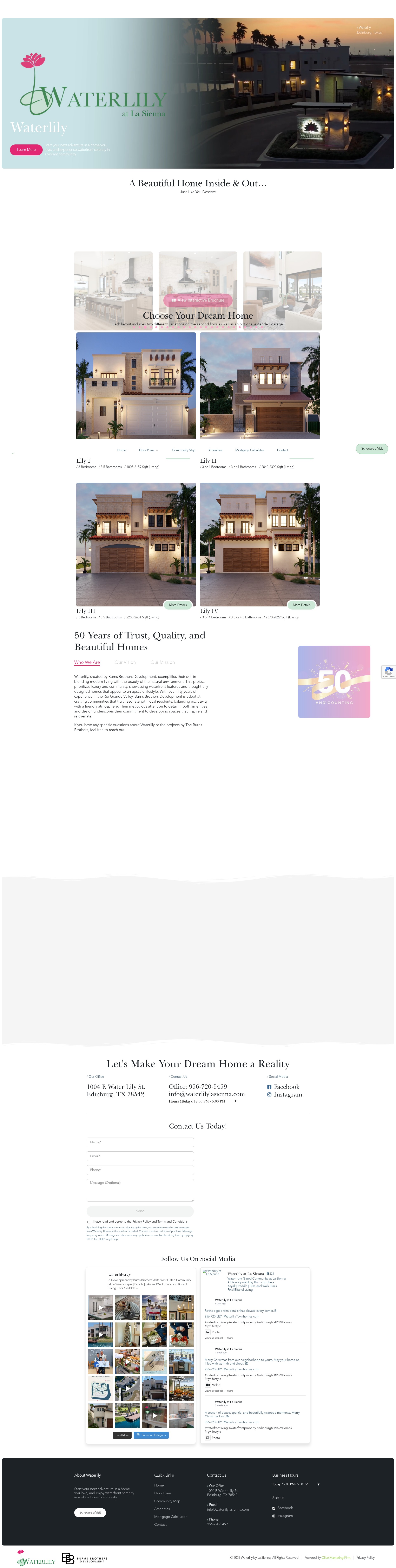 Screenshot of waterlilytownhomes.com