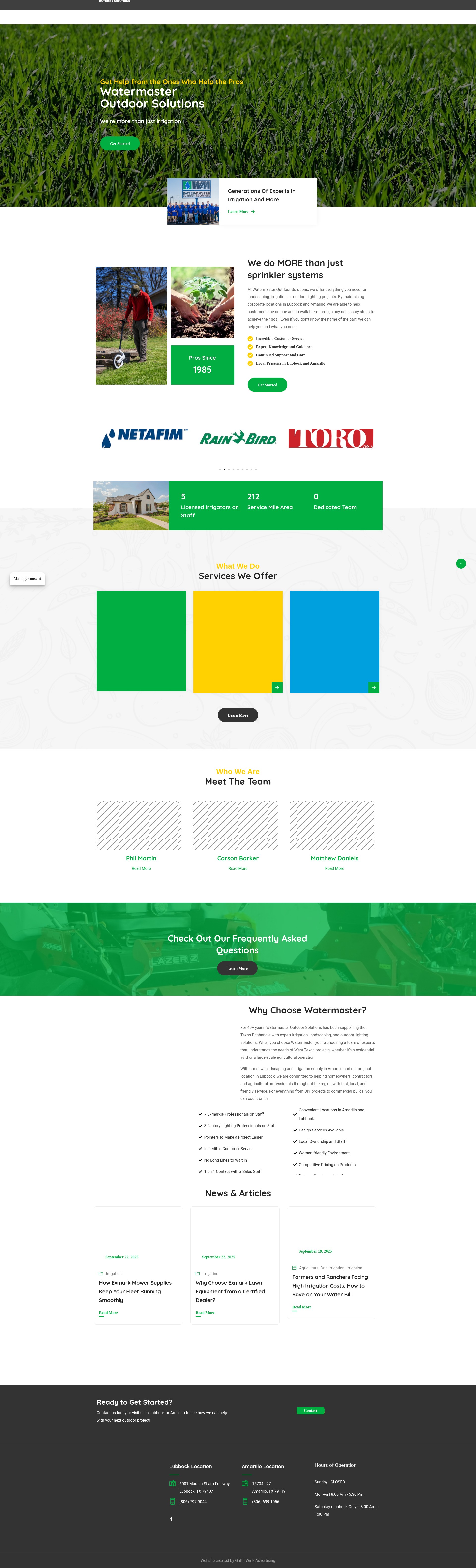 Screenshot of watermasterirrigation.com