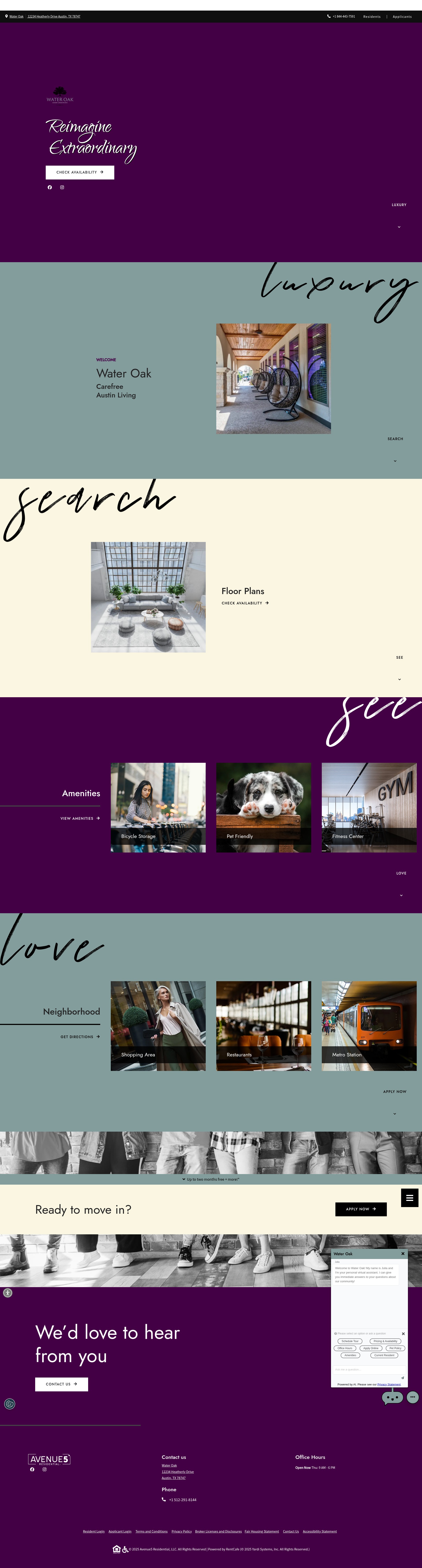 Screenshot of wateroakapartments.com