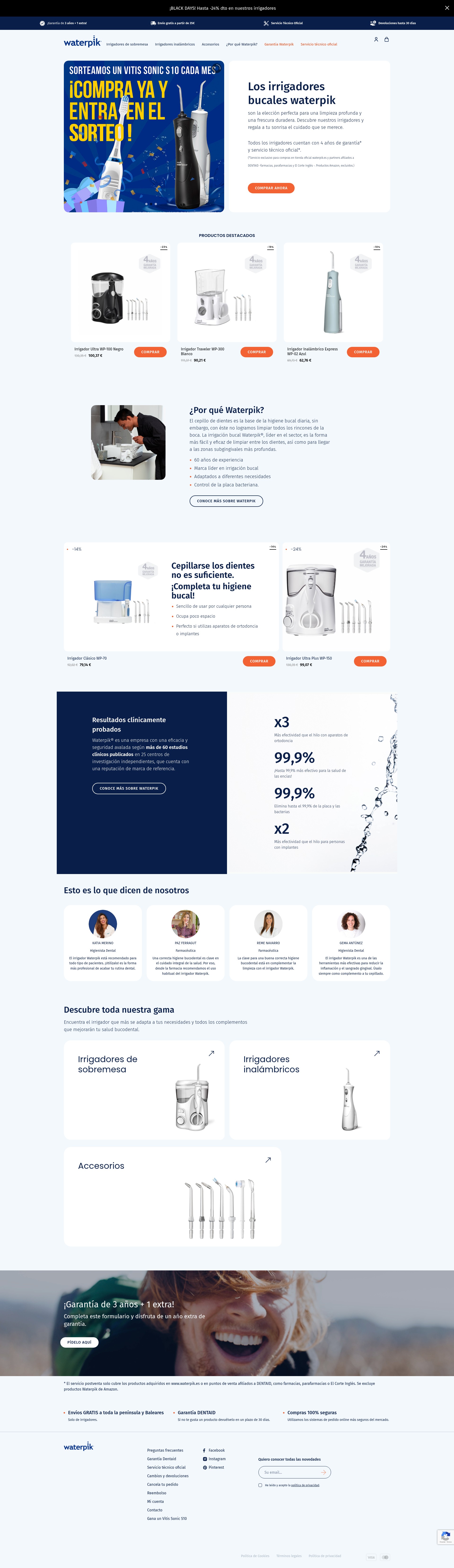 Screenshot of waterpik.es