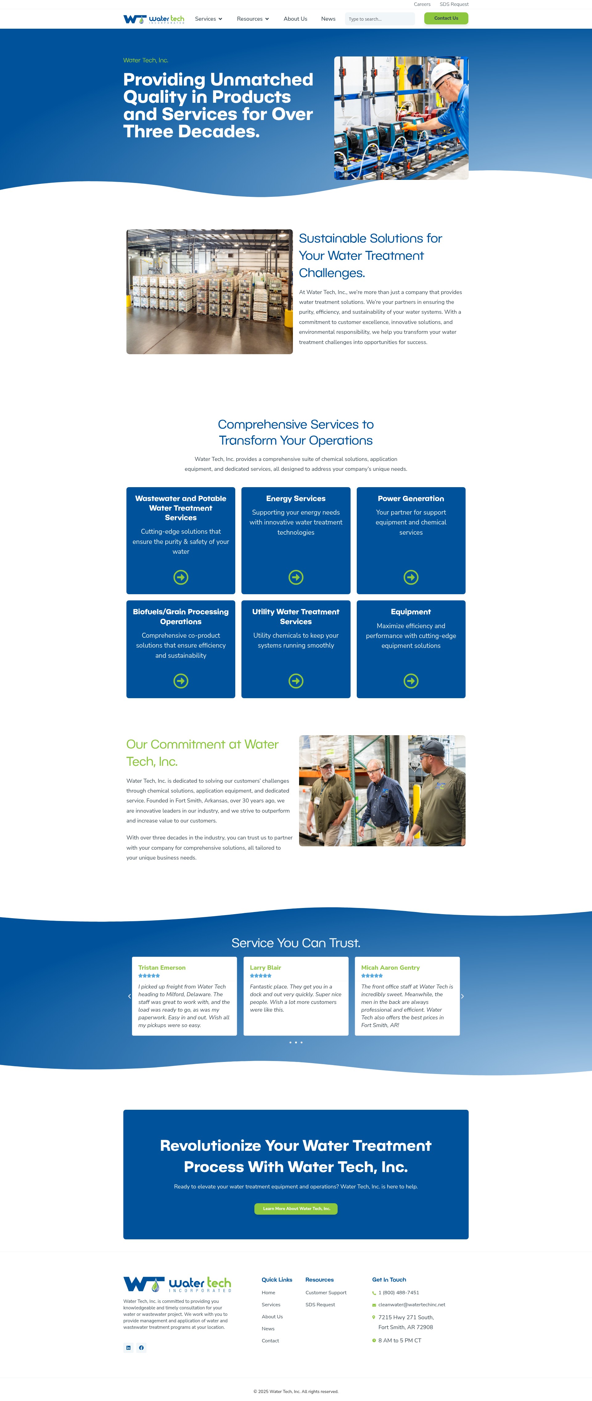 Screenshot of watertechinc.net