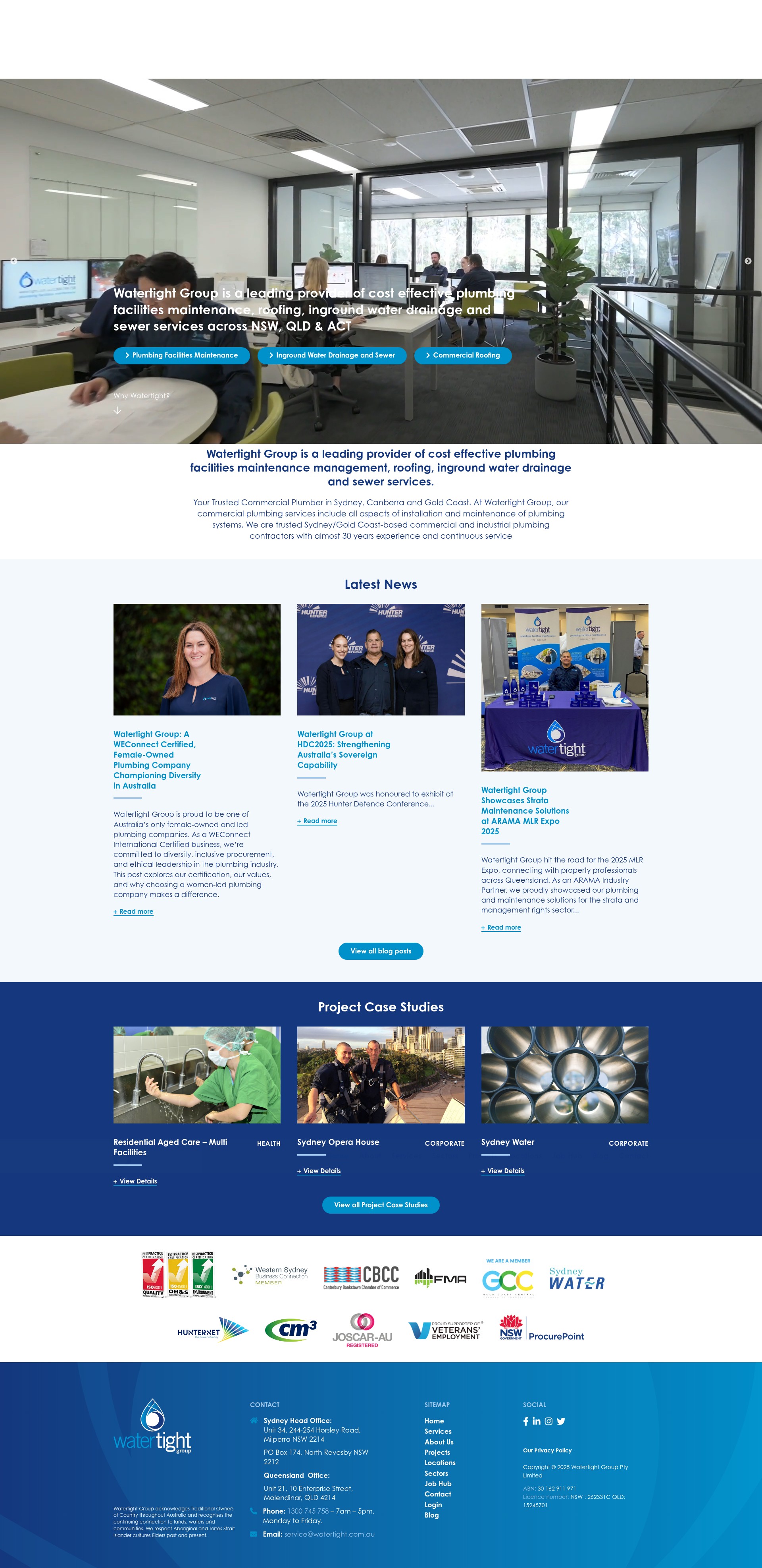 Screenshot of watertight.com.au
