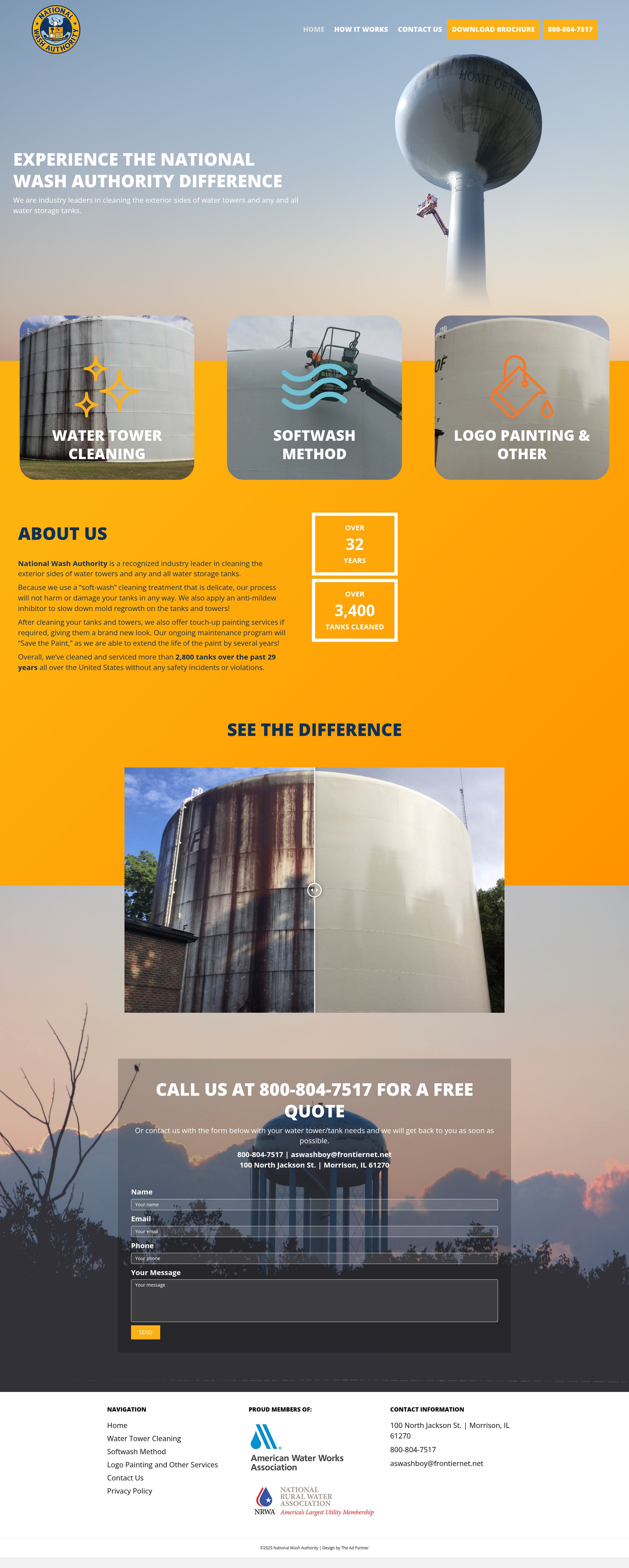 Screenshot of watertowercleaners.com