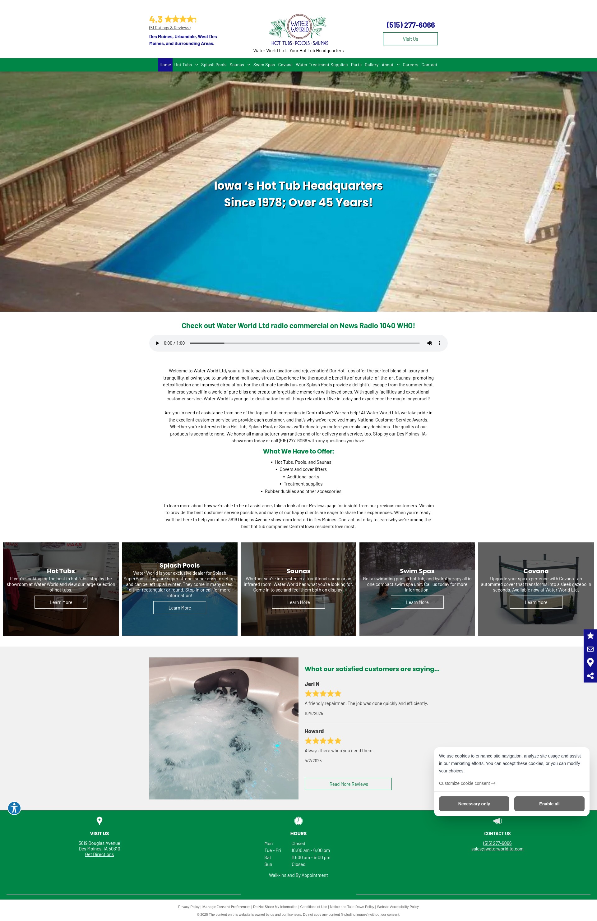 Screenshot of waterworldltd.com