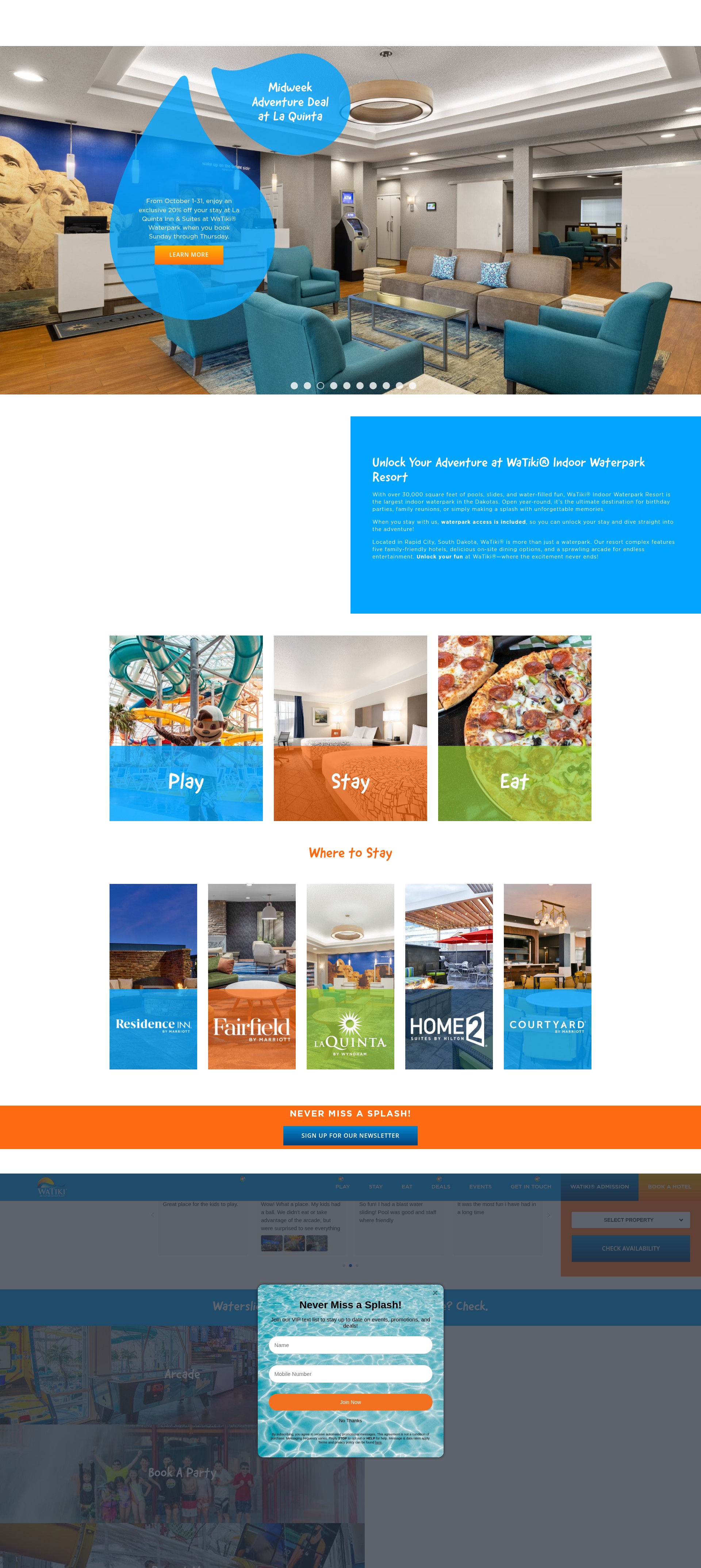Screenshot of watikiwaterpark.com
