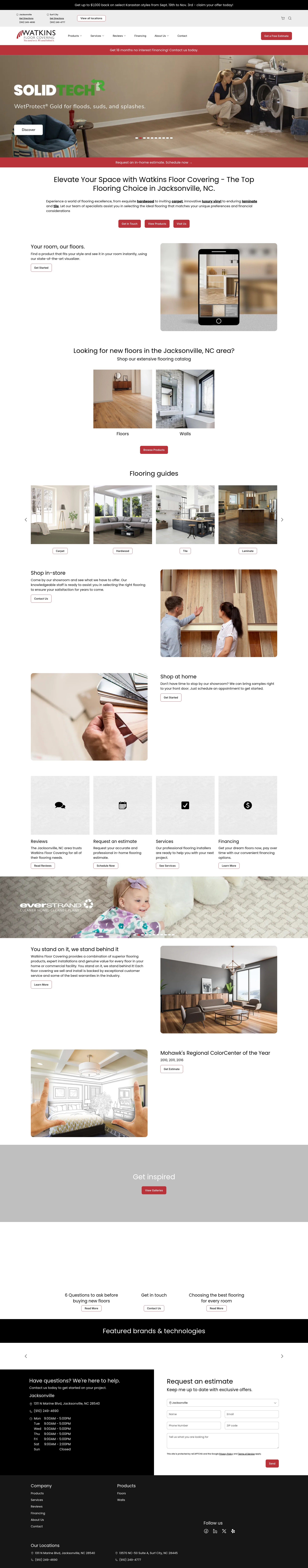 Screenshot of watkinsnewfloor.com