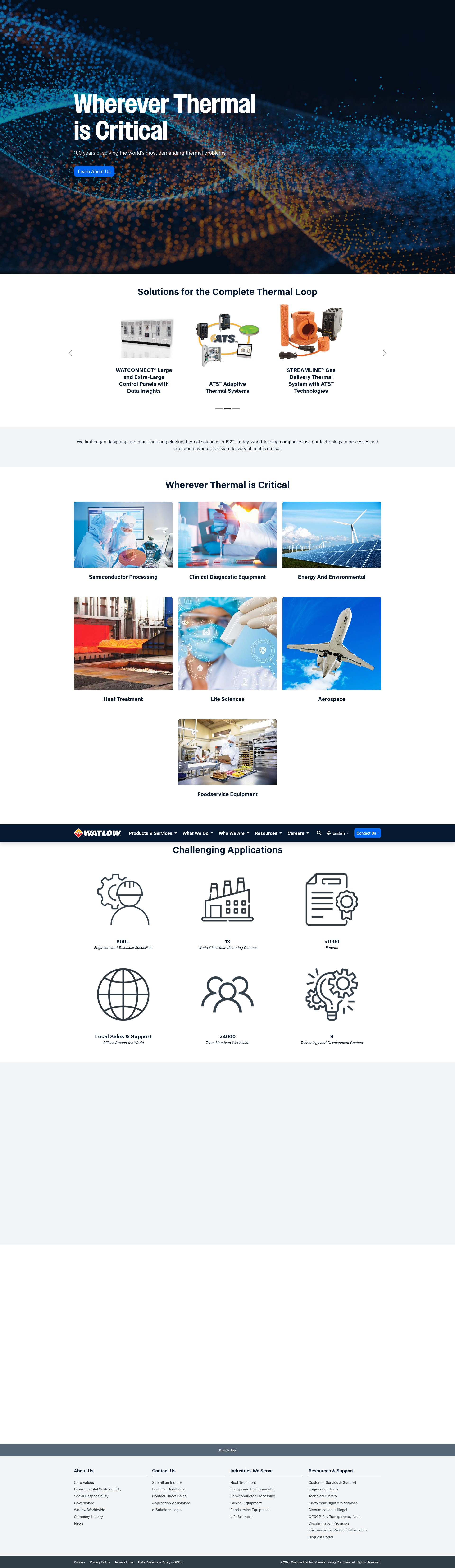 Screenshot of watlow.com