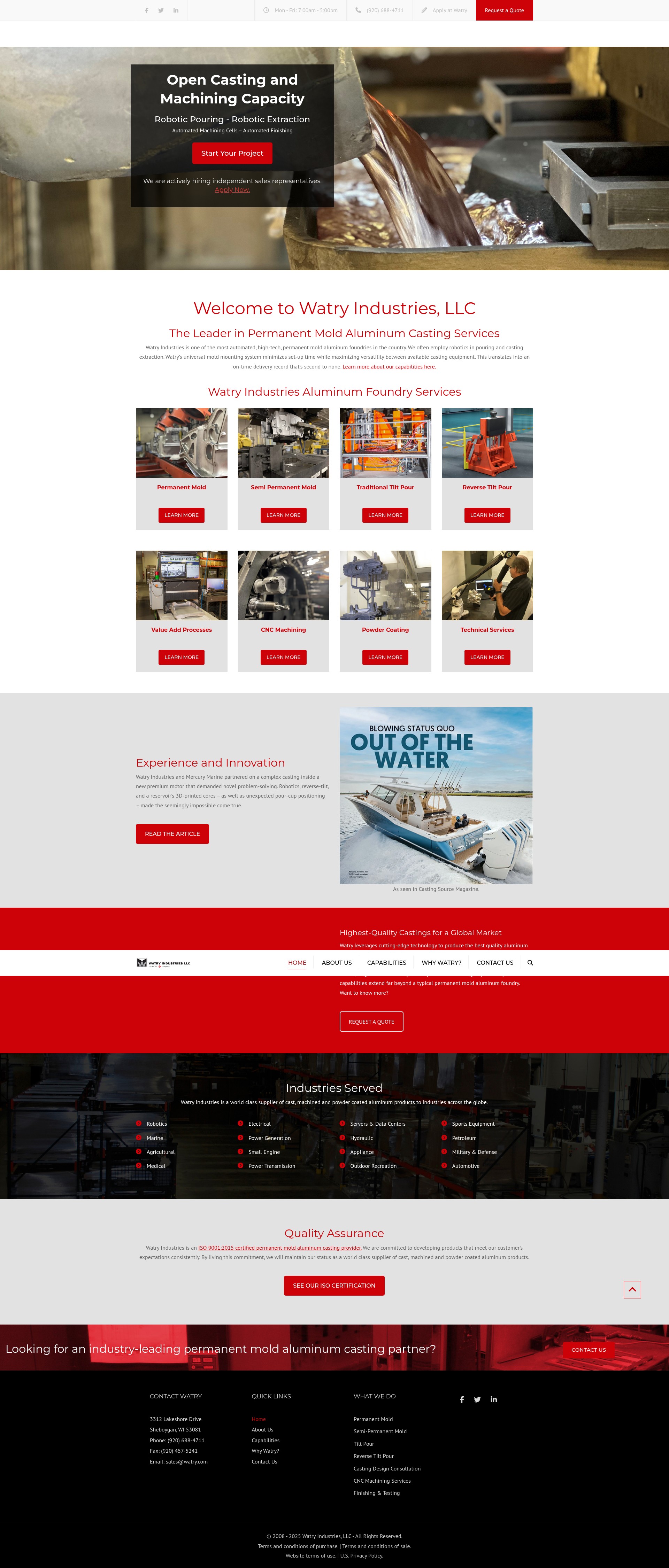 Screenshot of watry.com