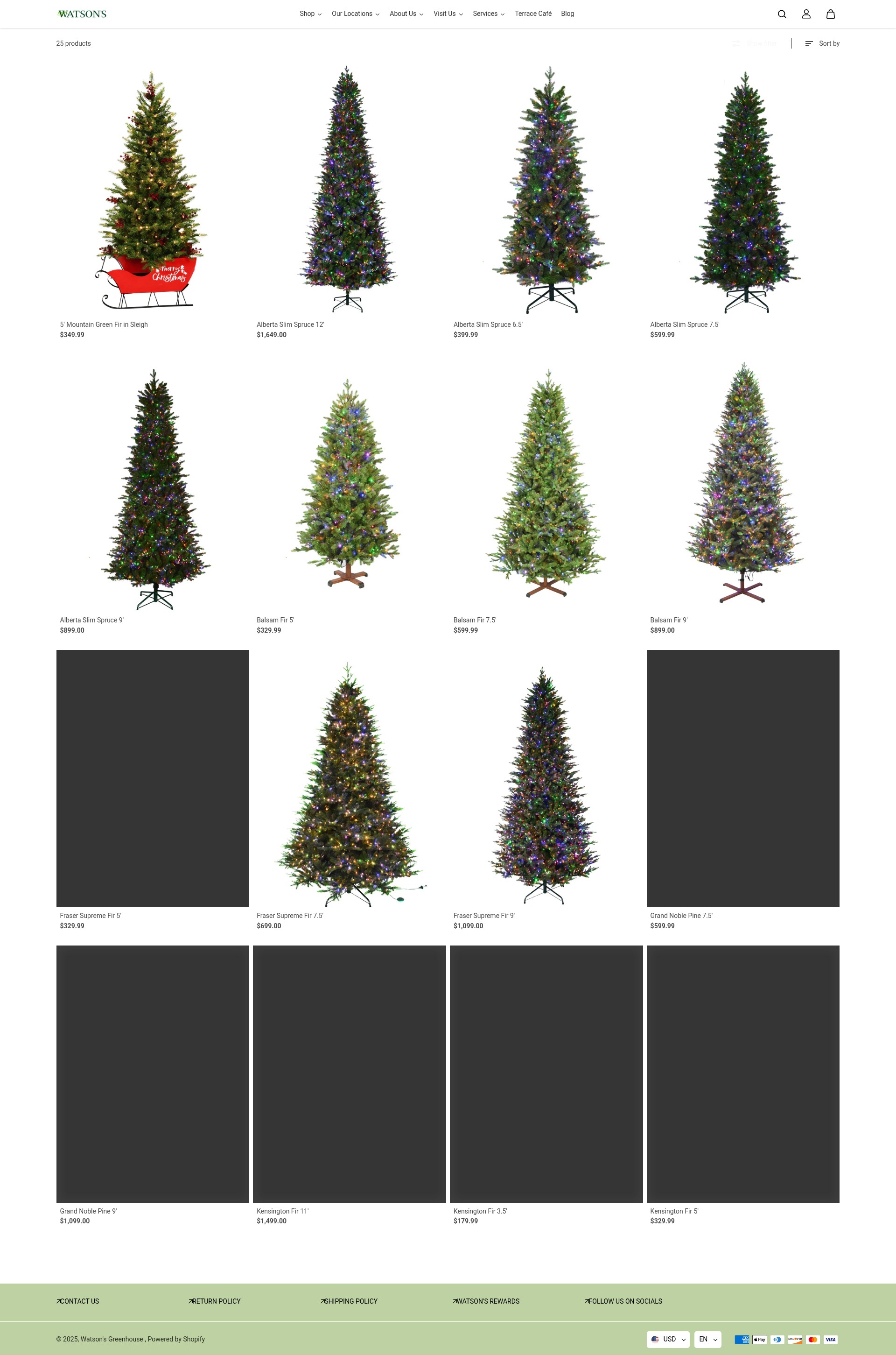 Screenshot of watsonsgreenhouse.com