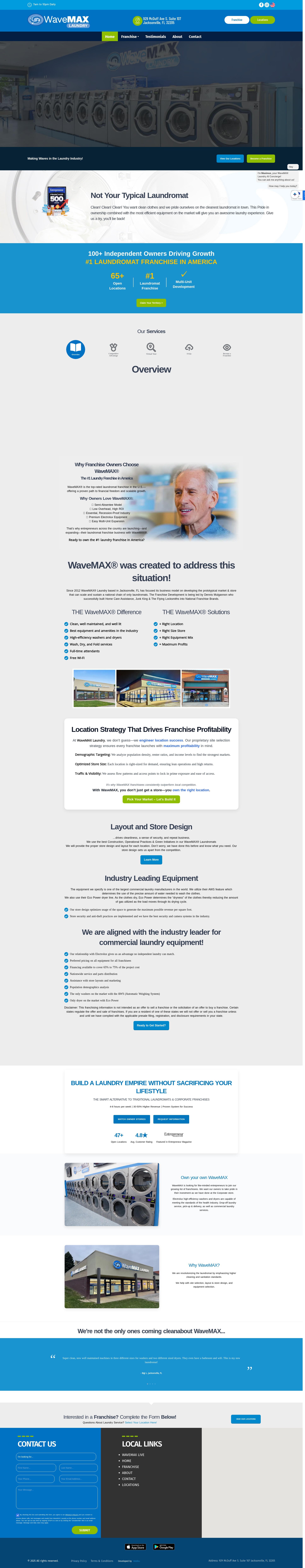 Screenshot of wavemaxlaundry.com