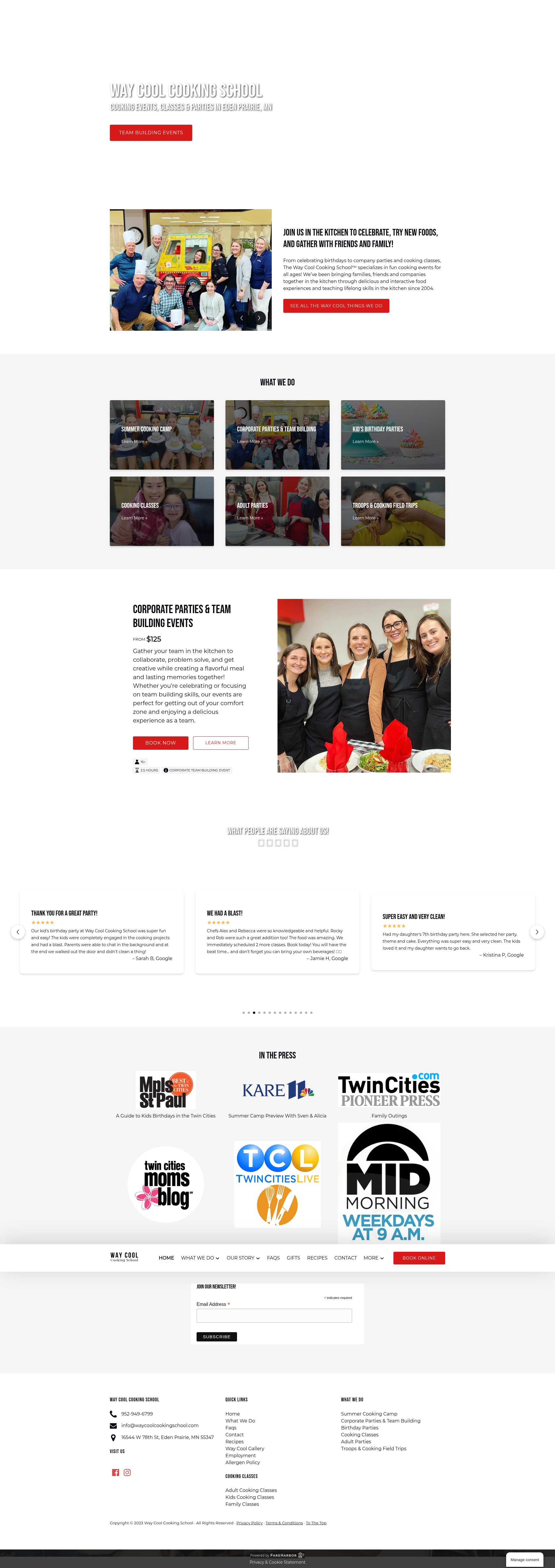 Screenshot of waycoolcookingschool.com